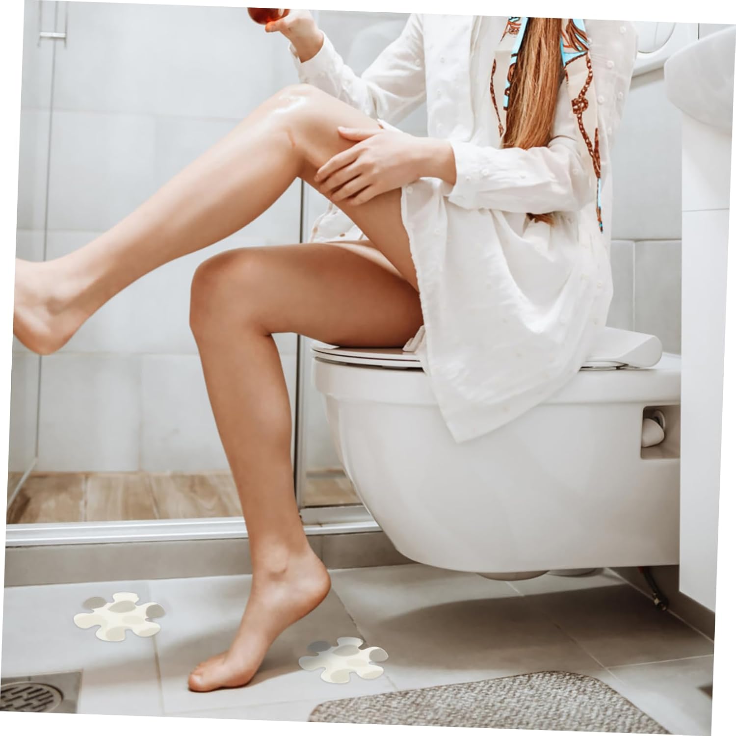 Amosfun Anti-Slip Bath Tub Stickers with Cute Design