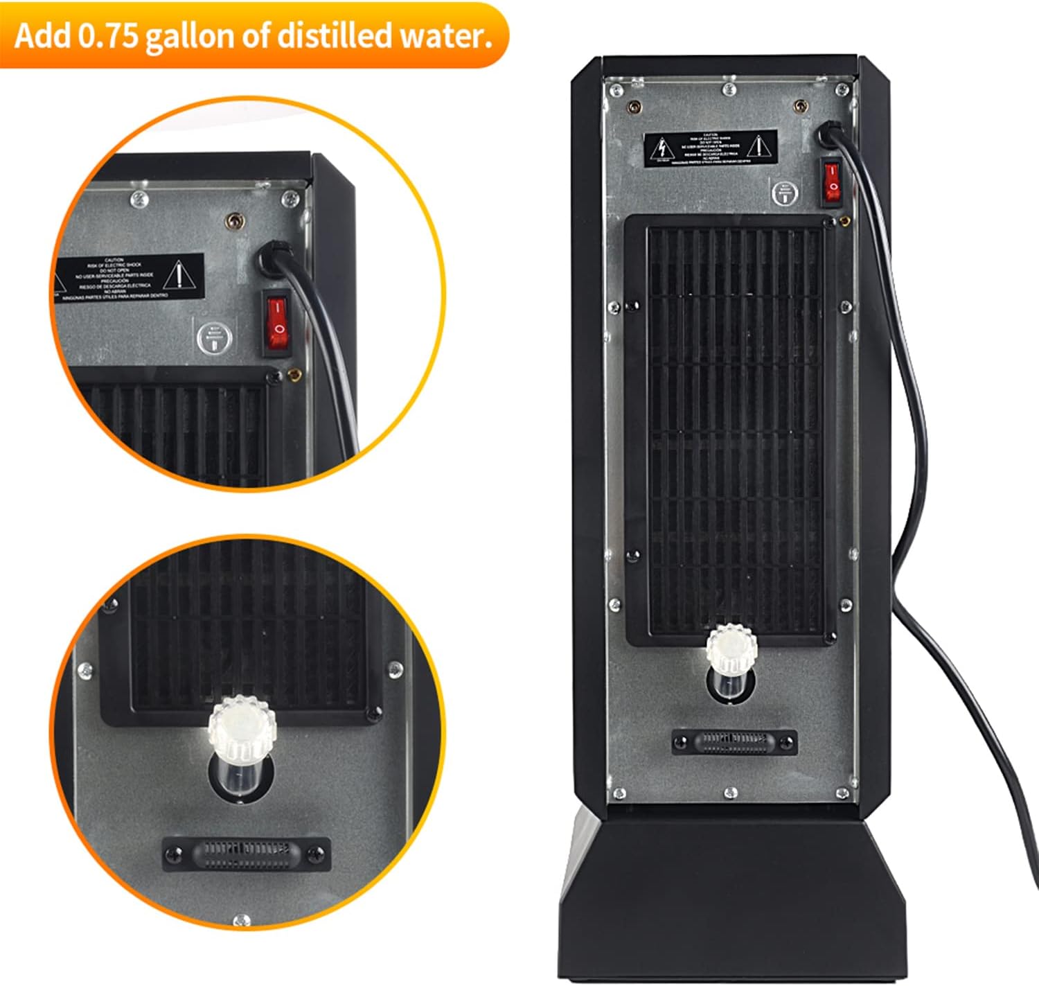 LIFESMART 2-in-1 Space Heater with Humidifier 1500W Oscillating Remote Control Timer