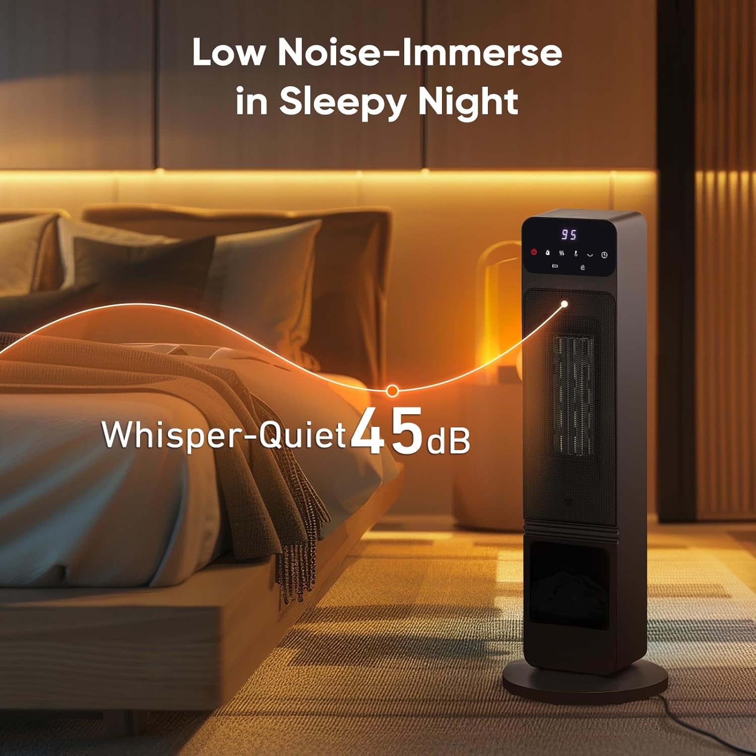 OLIXIS 1500W PTC Ceramic Space Heater with Remote Control and Safety Features