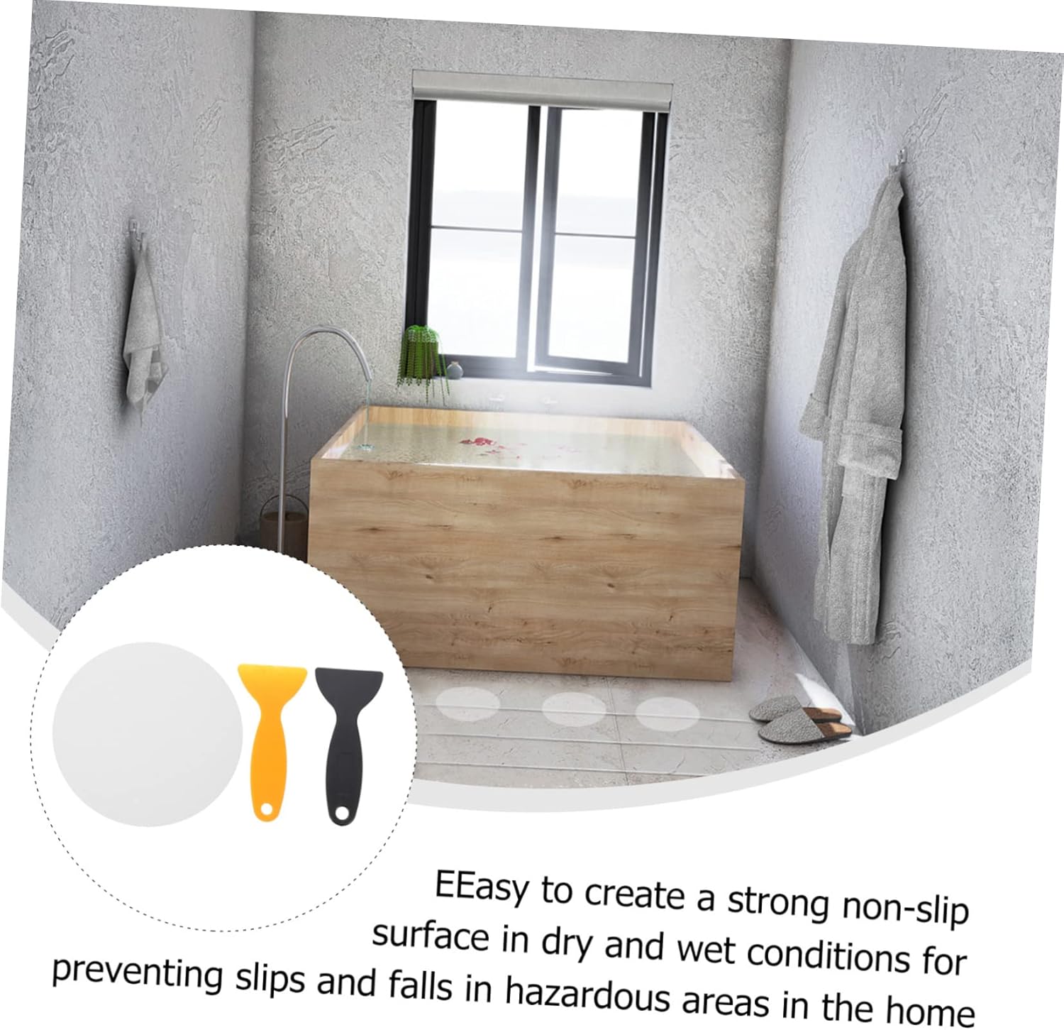 12 Pack Non-Slip Bathtub Stickers Yellow Black