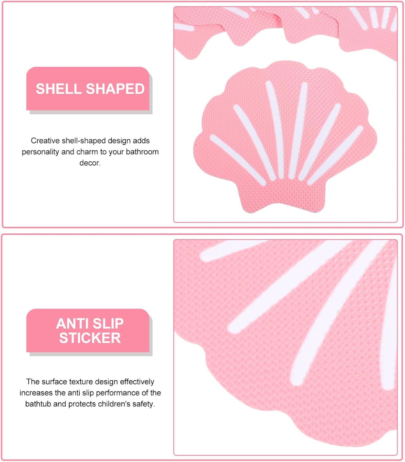 Cabilock Anti-Slip Bathtub Stickers with Shell Design