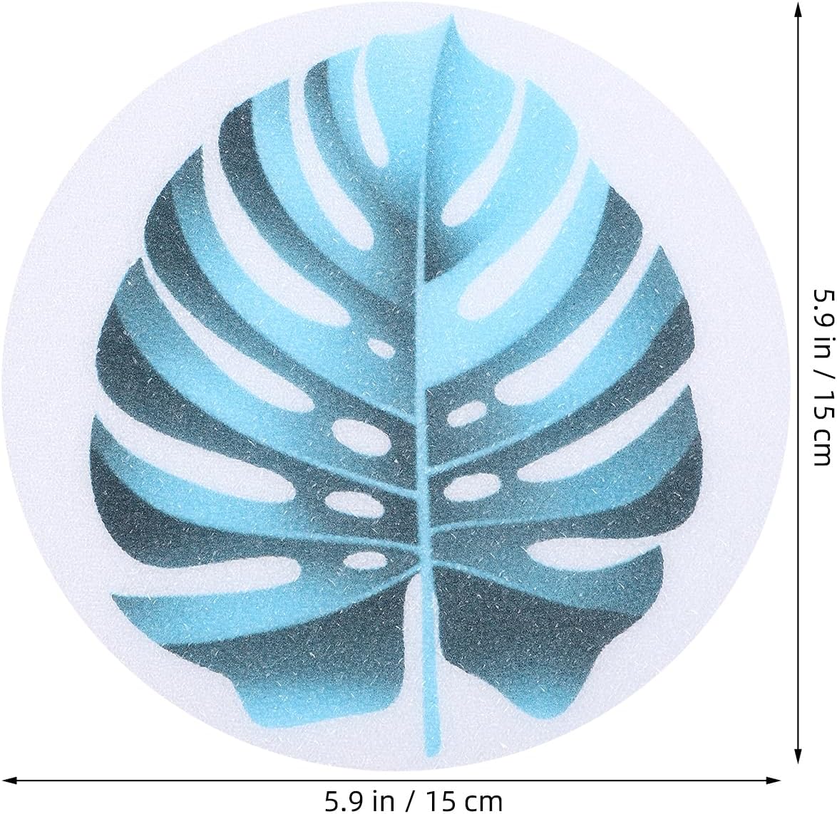 Ciieeo Non-Slip Bathtub Stickers with Green Leaf Design