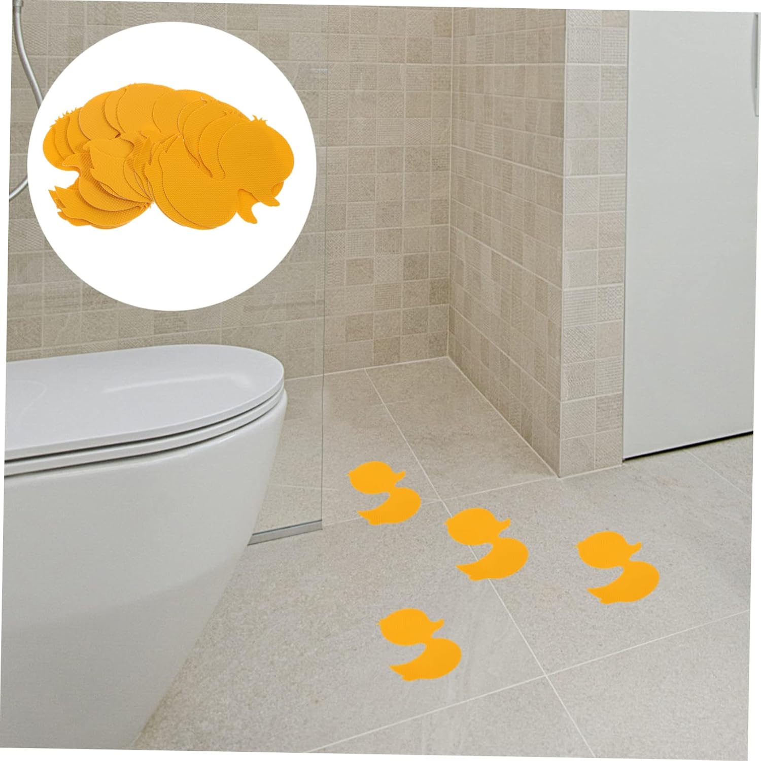 Healifty 12Pcs Non-Slip Bathtub Stickers with Cute Animal Designs