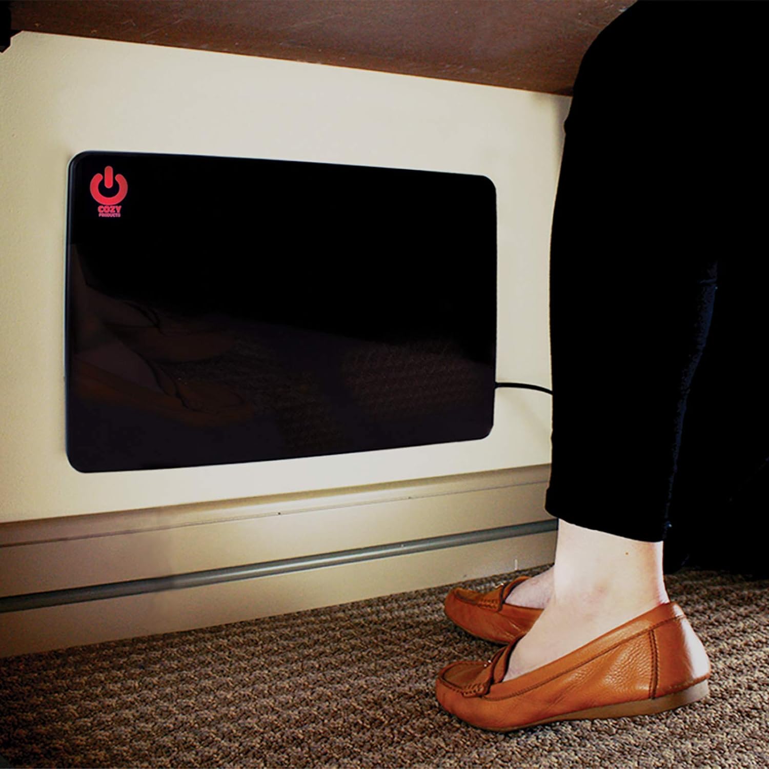 Cozy Legs Flat Panel Heater - 200W Energy Efficient 19 x 13 x 58