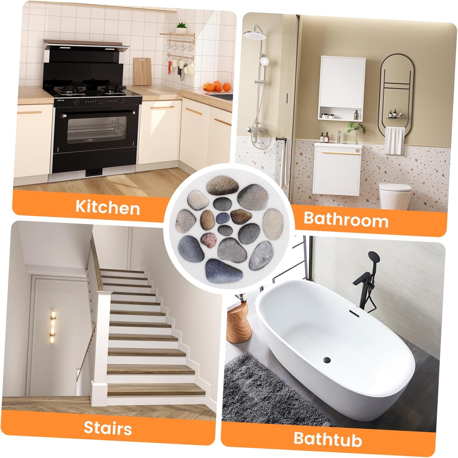 MAGICLULU Non-Slip Bathtub Stickers 8 Pack