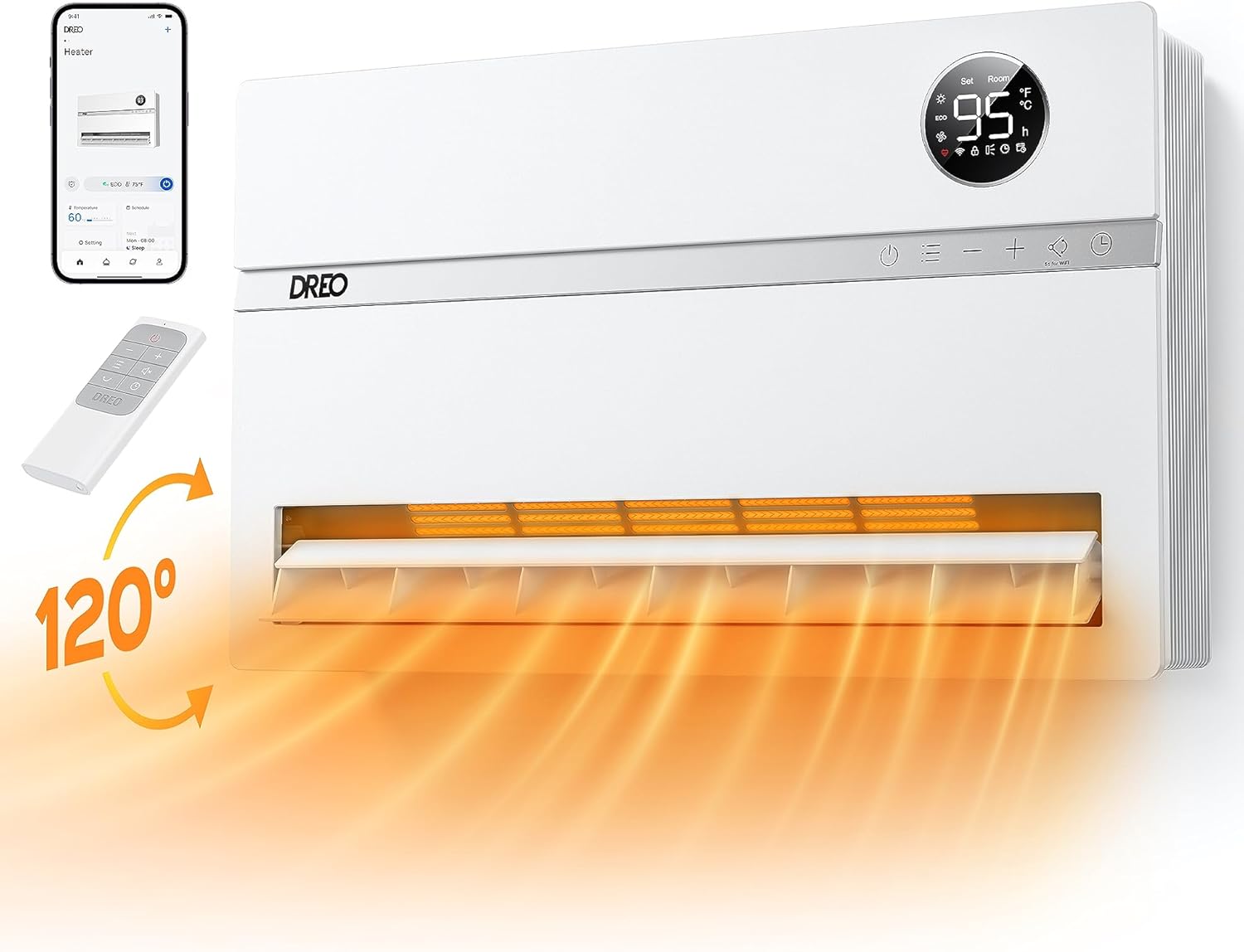 Dreo Radiator Heater with Remote Control and Smart Oscillation