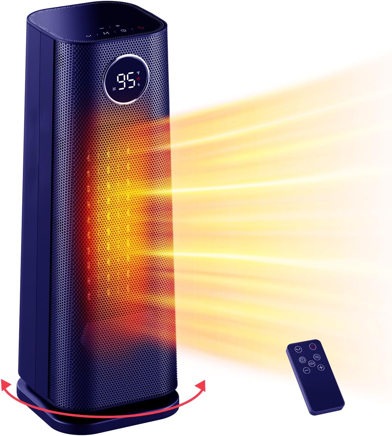 Wind Talk 1500W Portable Ceramic Space Heater with Remote