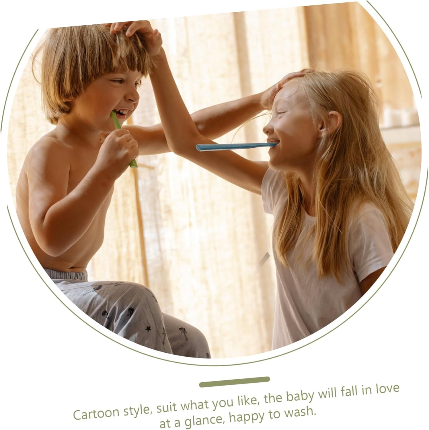 Holibanna Wall-Mounted Toothbrush Cup Holder for Boys and Girls
