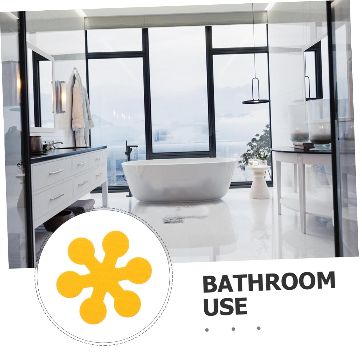6pcs Bathtub Stickers Non-Slip Decorative for Kids