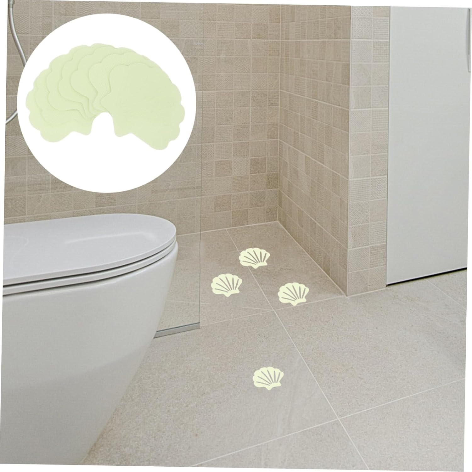 MAGICLULU 30Pcs Shell Shape Non-Slip Shower Stickers