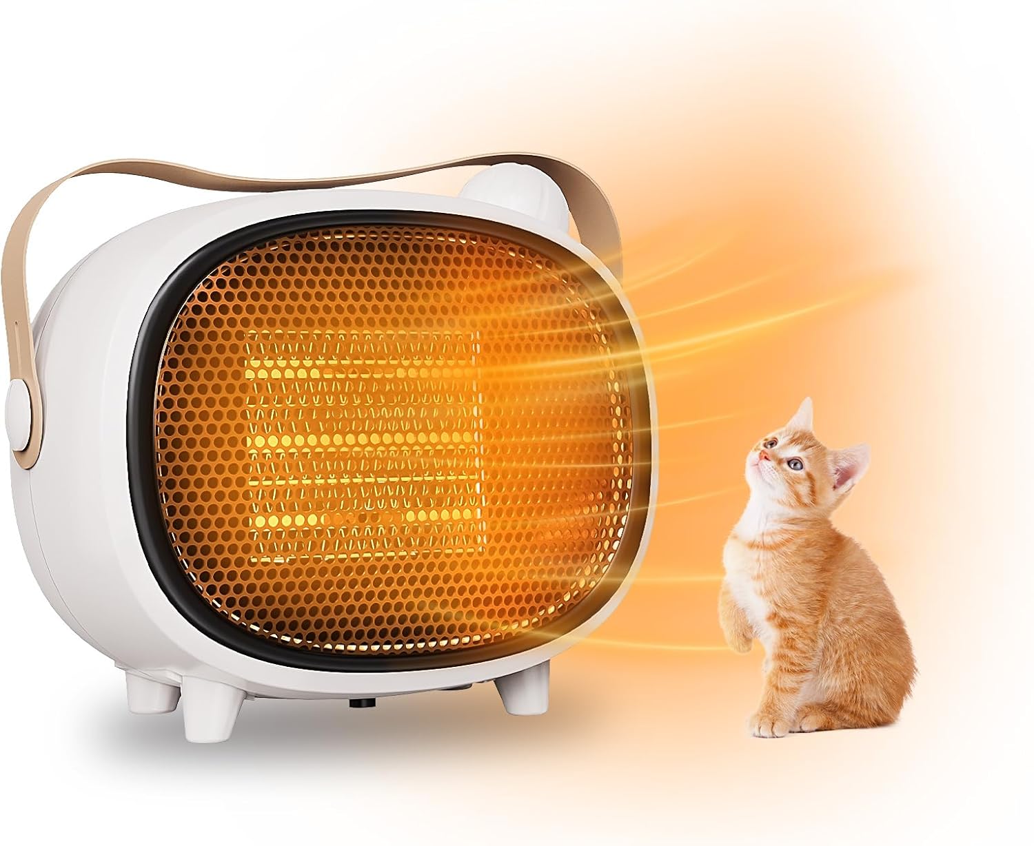 Mageloly Mini Space Heater 1000W PTC Ceramic for Bedroom