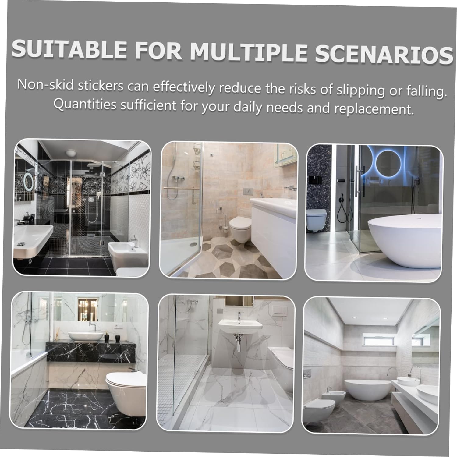 Amosfun Non-Slip Bathtub Stickers 25 Pack