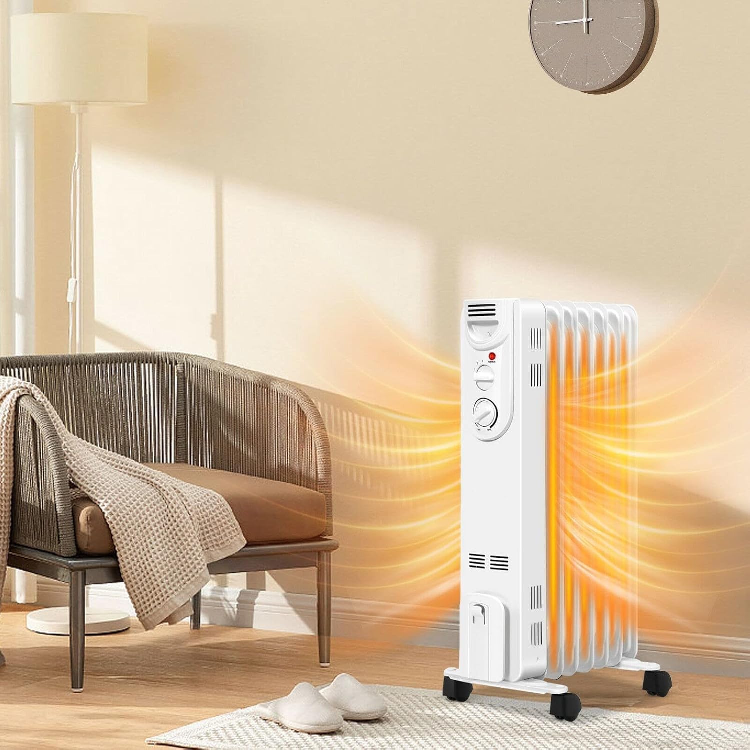 ARLIME 1500W Oil Filled Radiator Heater with Thermostat 1