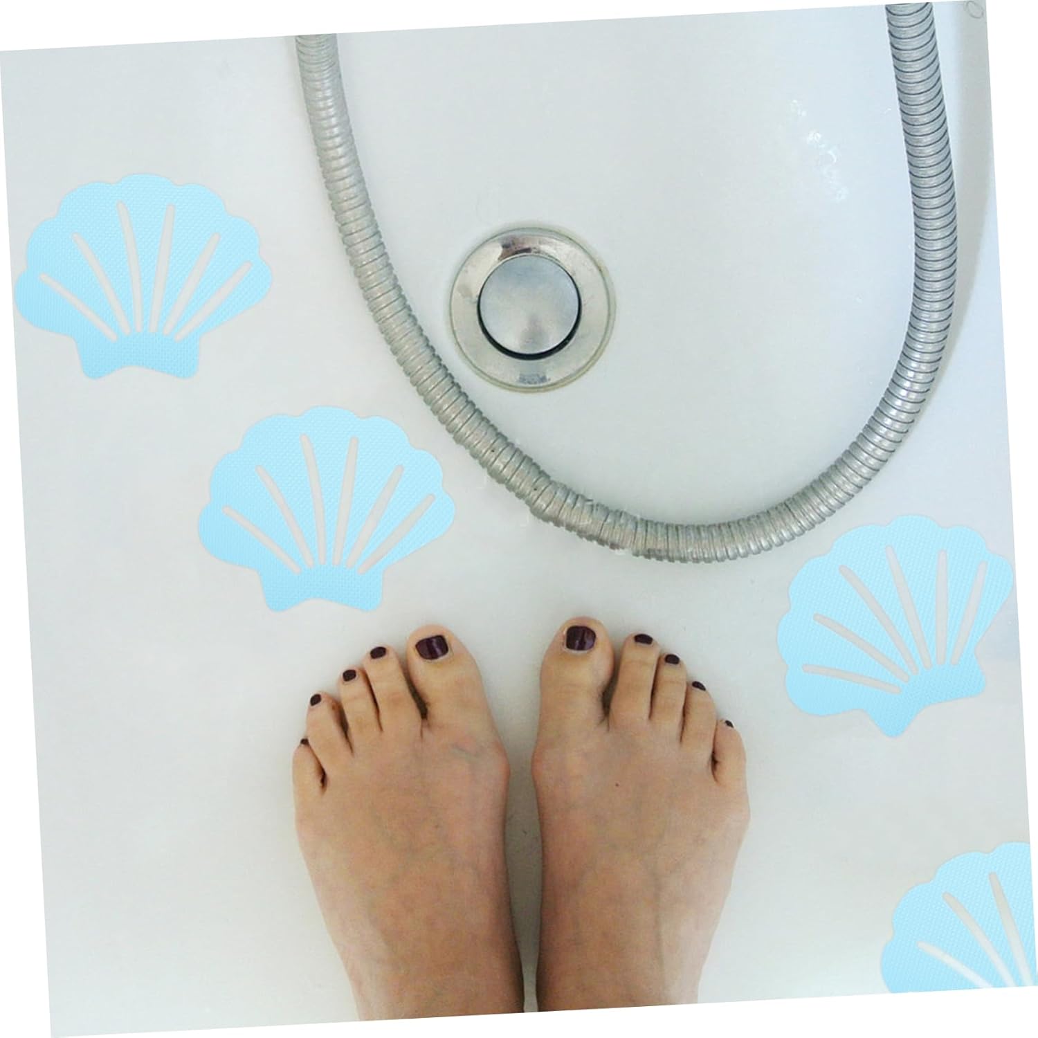 12Pcs Shell Shaped Non-Slip Bath Stickers for Bathtub and Shower 1