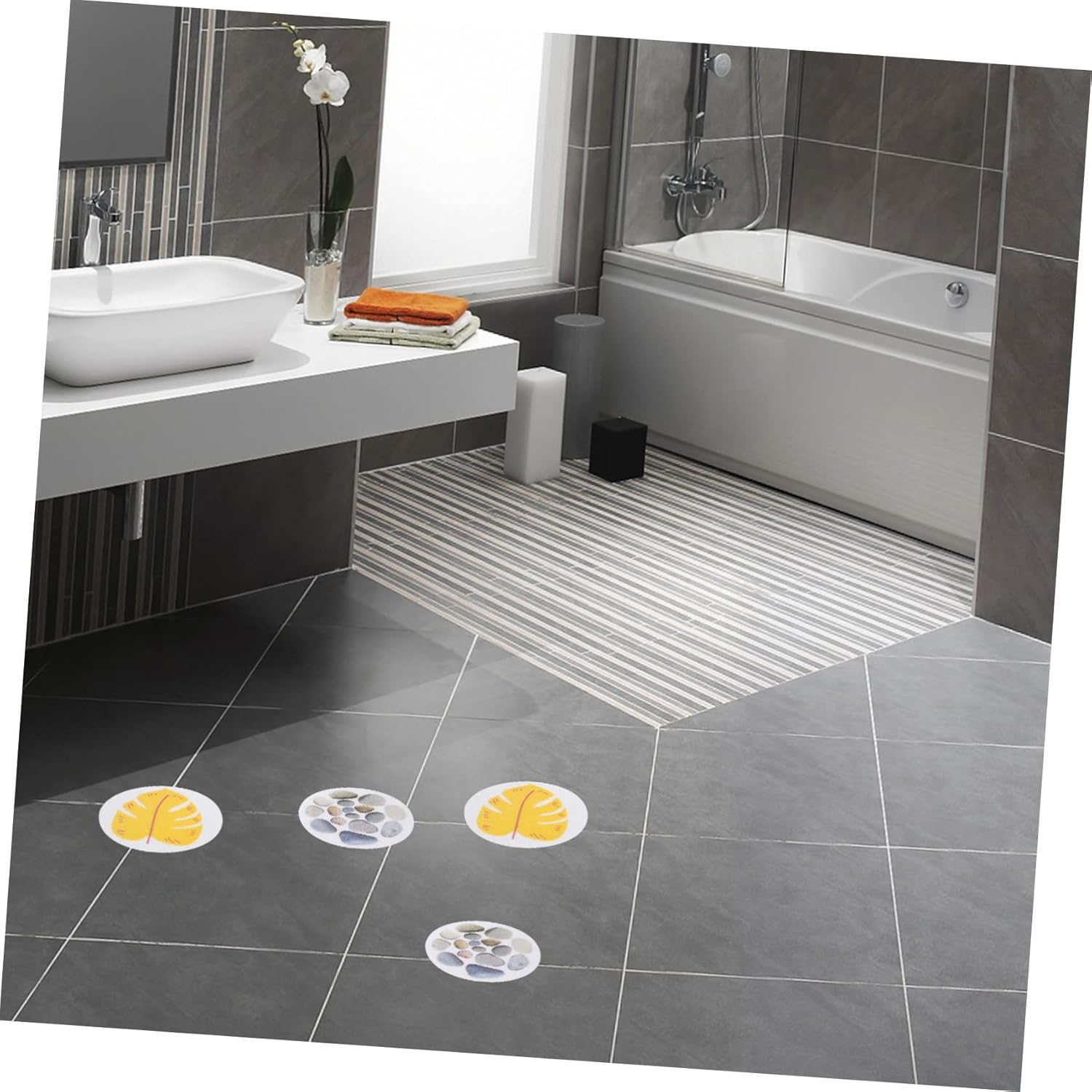 UTHCLO 2sets Bathtub Stickers for Boy Girl