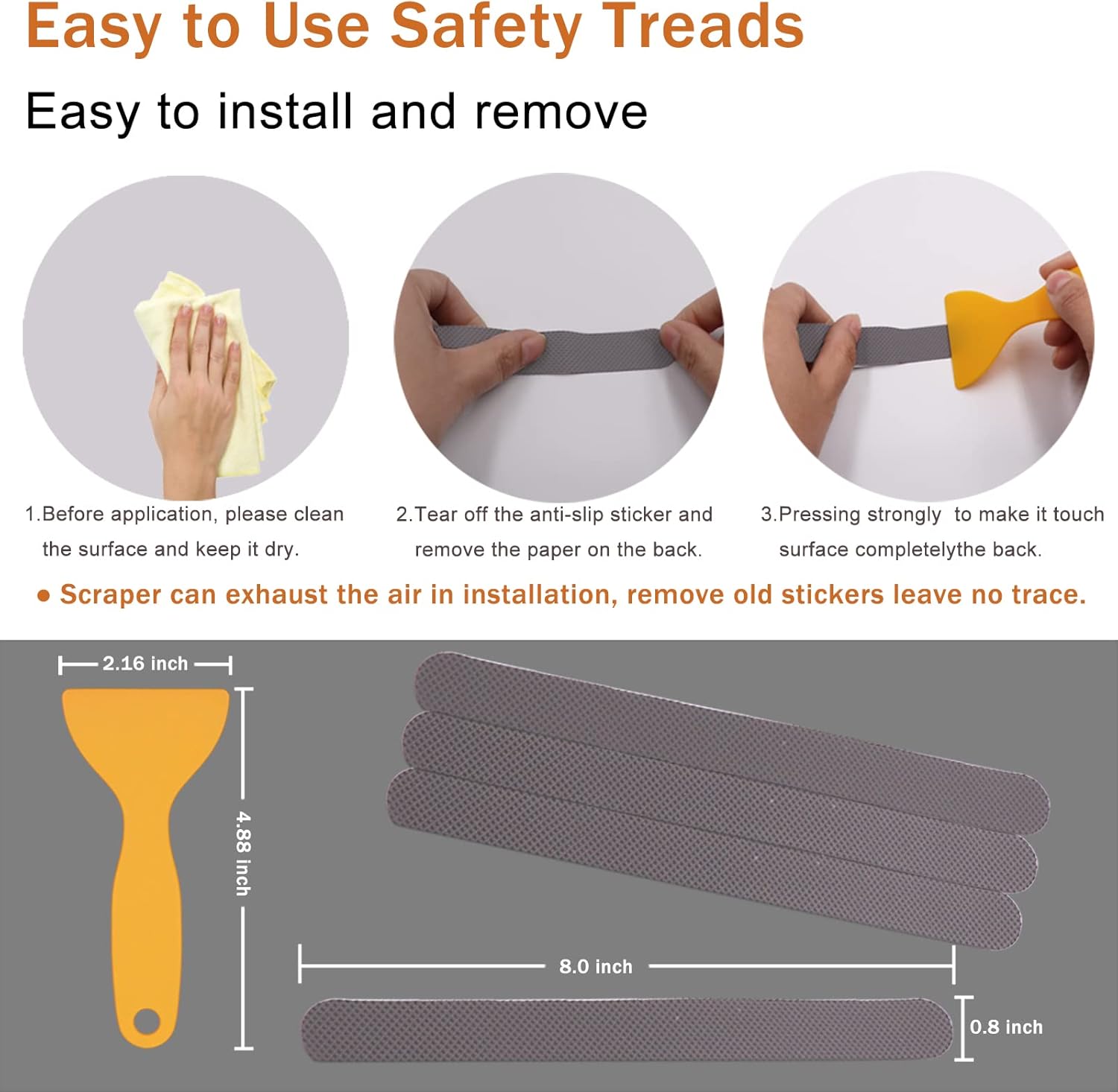 V-TOP 30 Piece Bathtub Non-Slip Stickers
