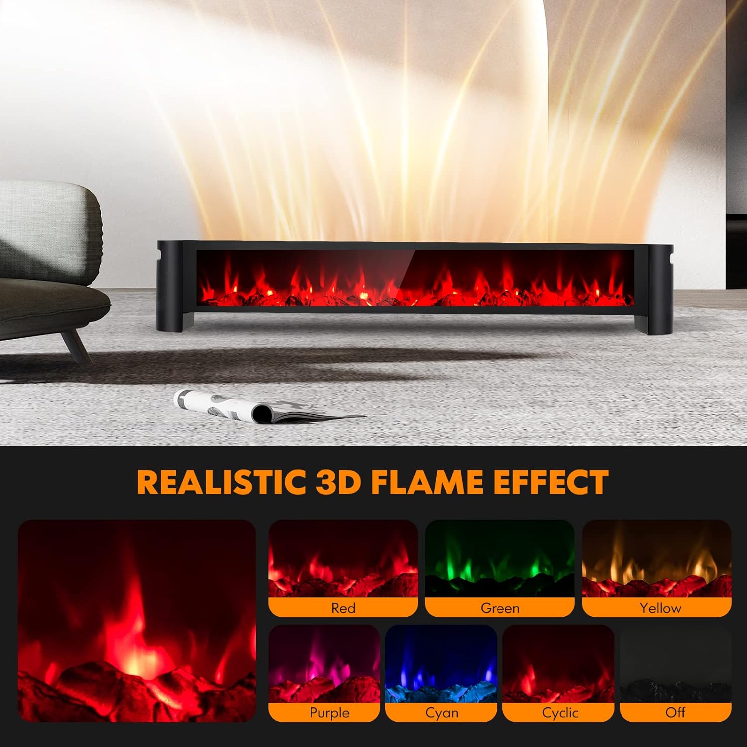 Tangkula 1400W Electric Baseboard Heater with Remote