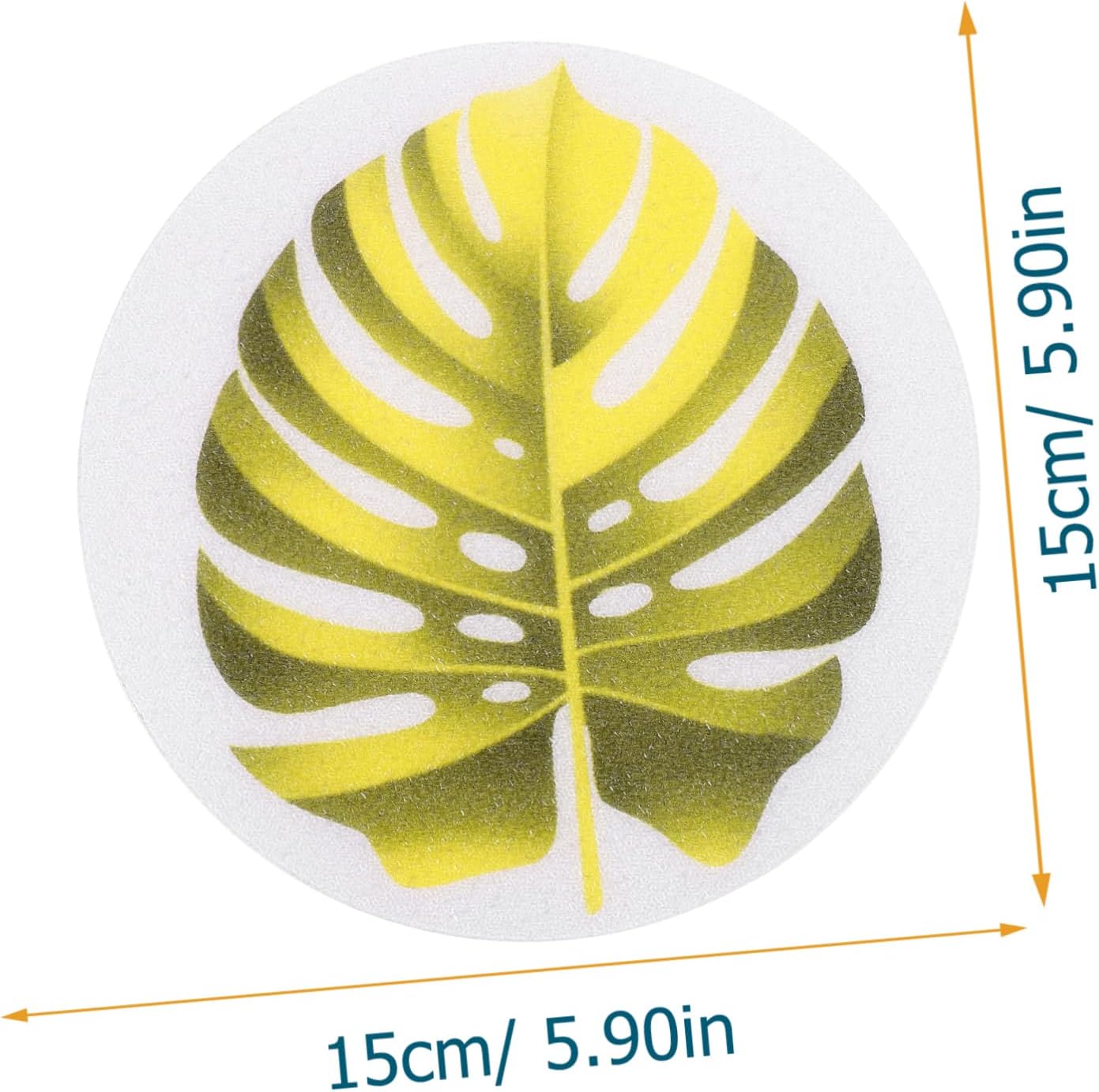 Labrimp 1 Set Leaf Shaped Bathtub Non-Slip Stickers