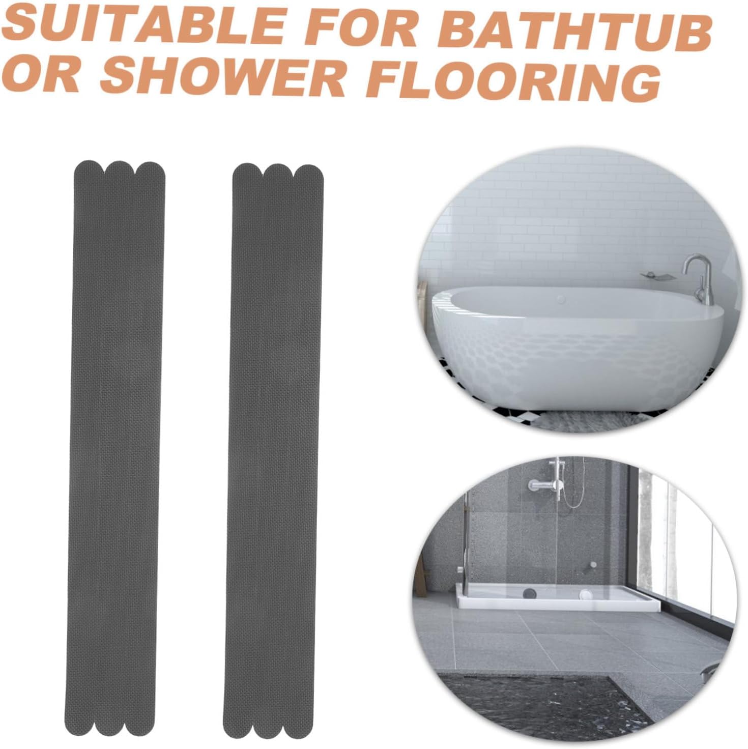 24pcs Transparent Shower Stickers for Bathtub and Stairs Non Slip Safety Strips