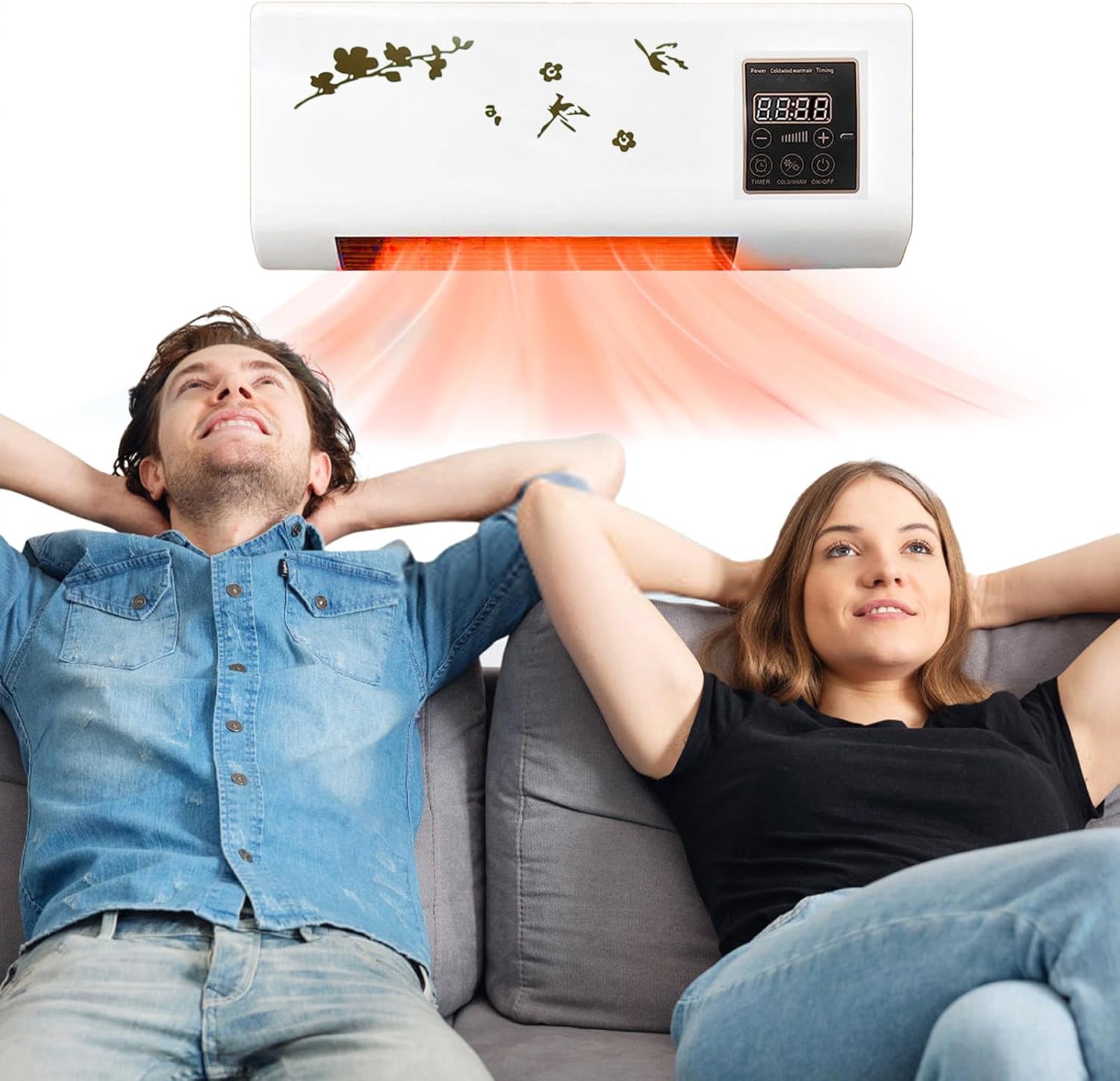 Electric Wall Heater with Remote Control for Quick Room Heating