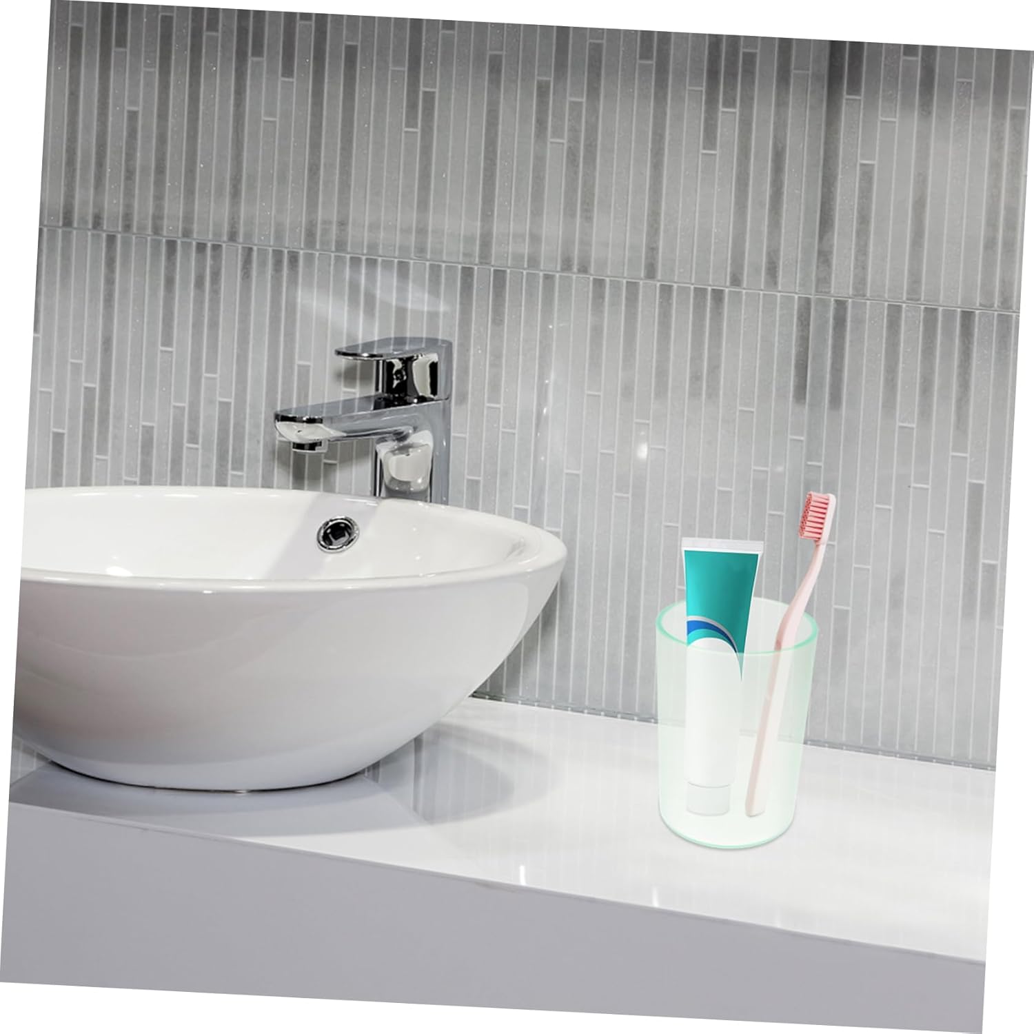 VICASKY Transparent Toothbrush Cup Holder