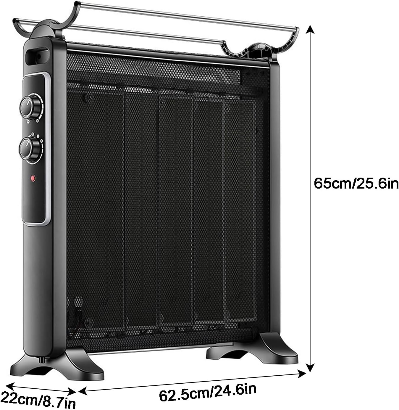 Electric Space Heater with Drying Rack and Temperature Control