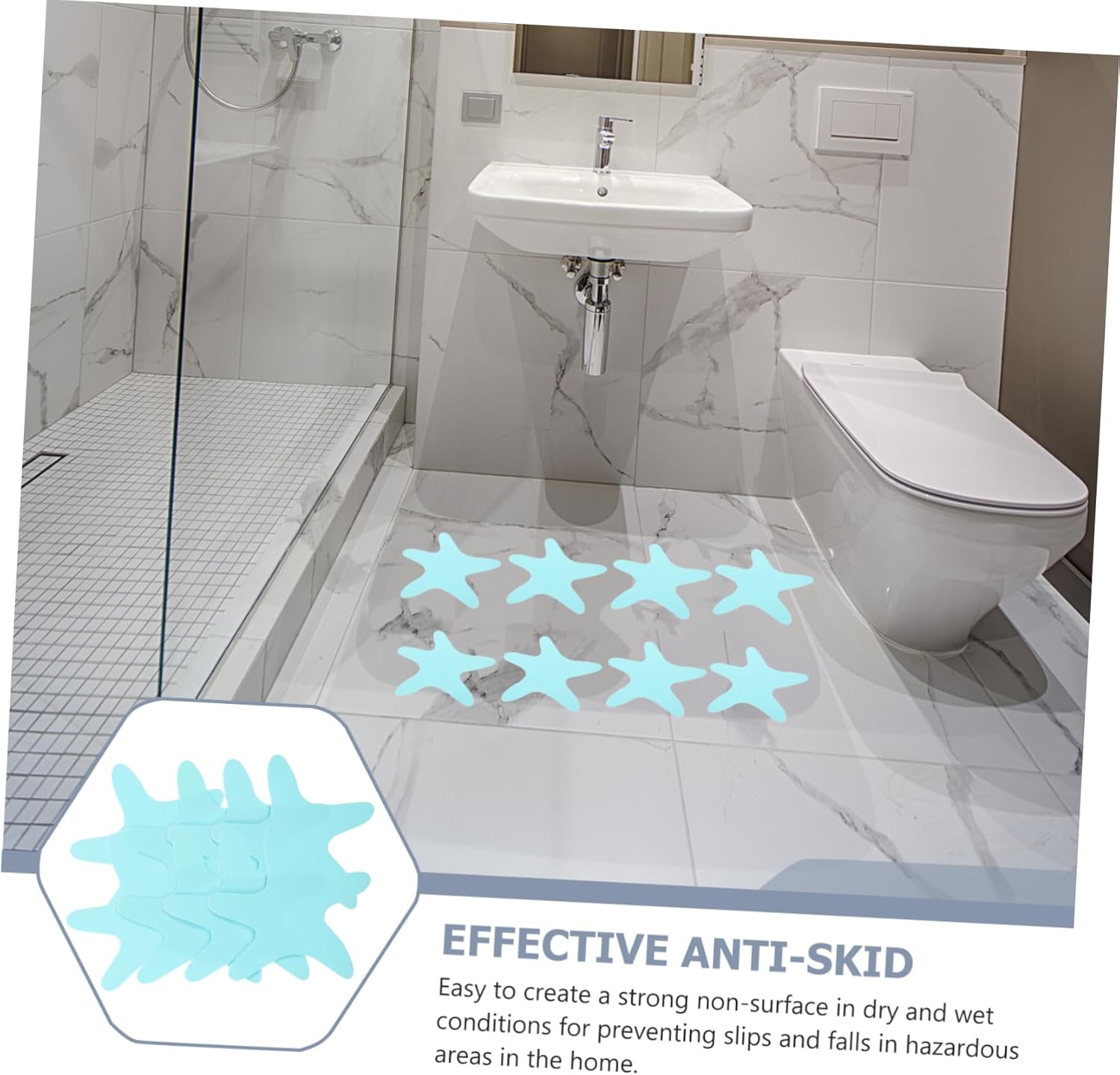 Slip-Proof Bathtub Stickers for Safety and Decor