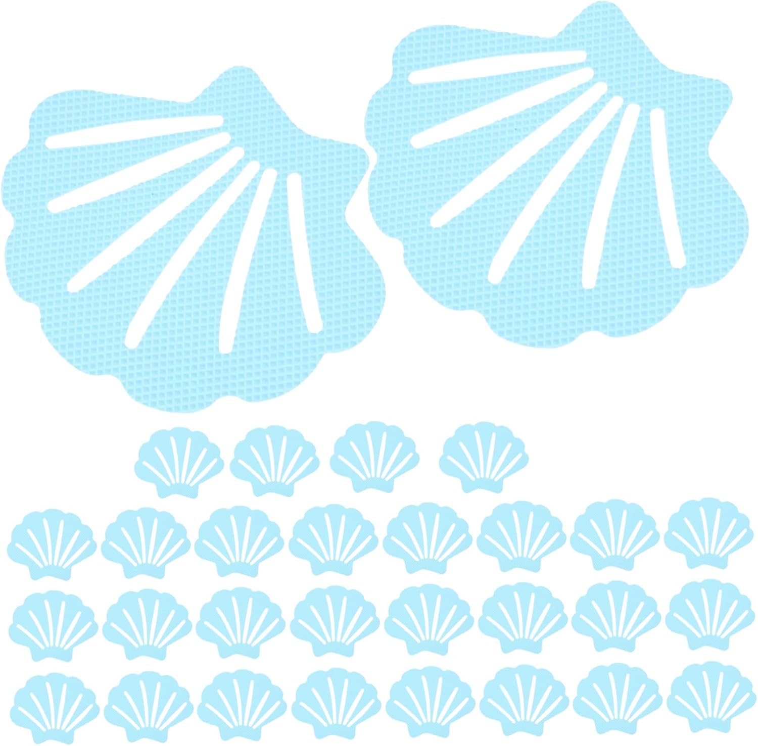 30Pcs Shell Shaped Bath Stickers Non-Skid Decals