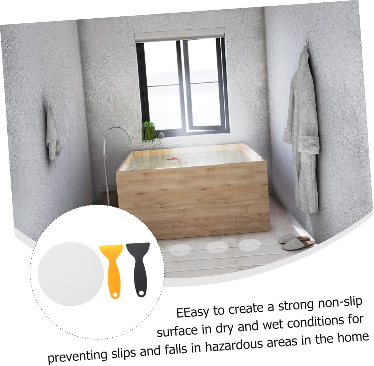 BUGUUYO Non-Slip Bath Sticker Set for Elderly Kids