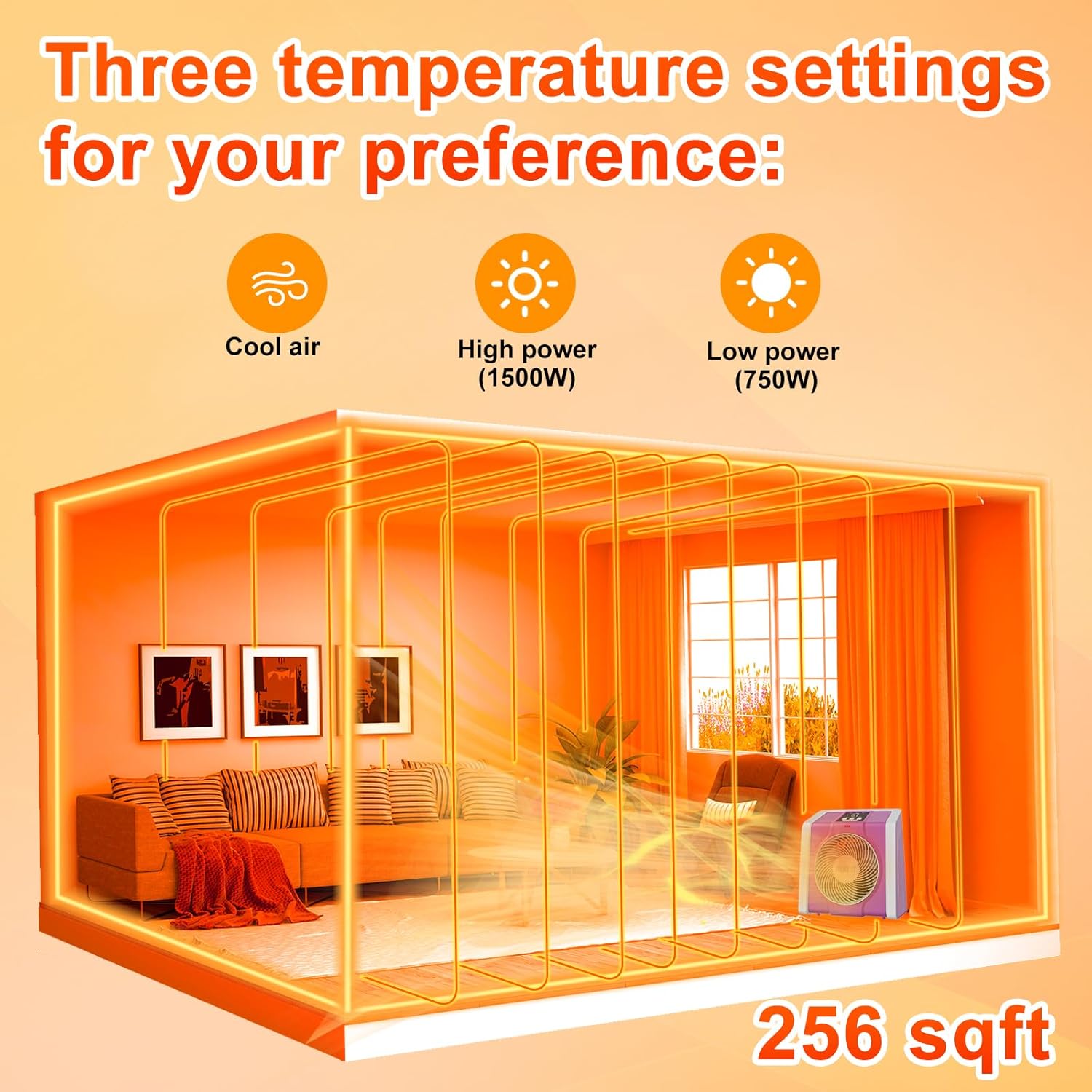 HEATIT Space Heater with Remote and Thermostat
