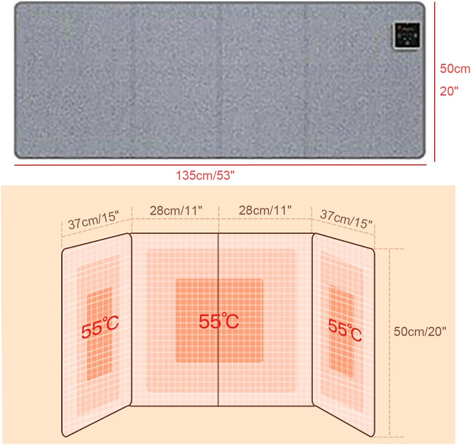 Foldable Electric Foot Warmer for Home and Office