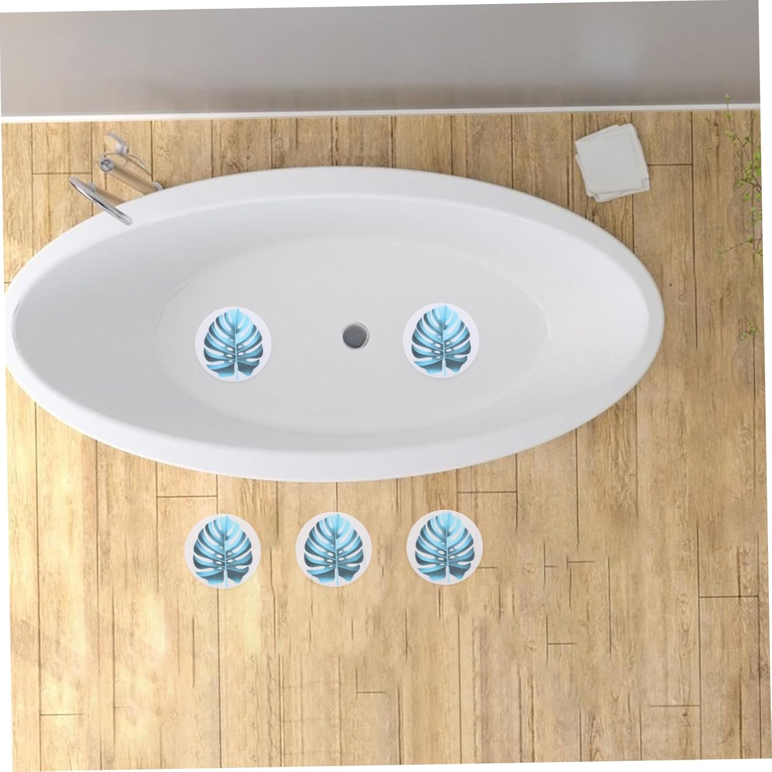 Ciieeo Leaf Bathtub Stickers Anti-Slip Decor 1