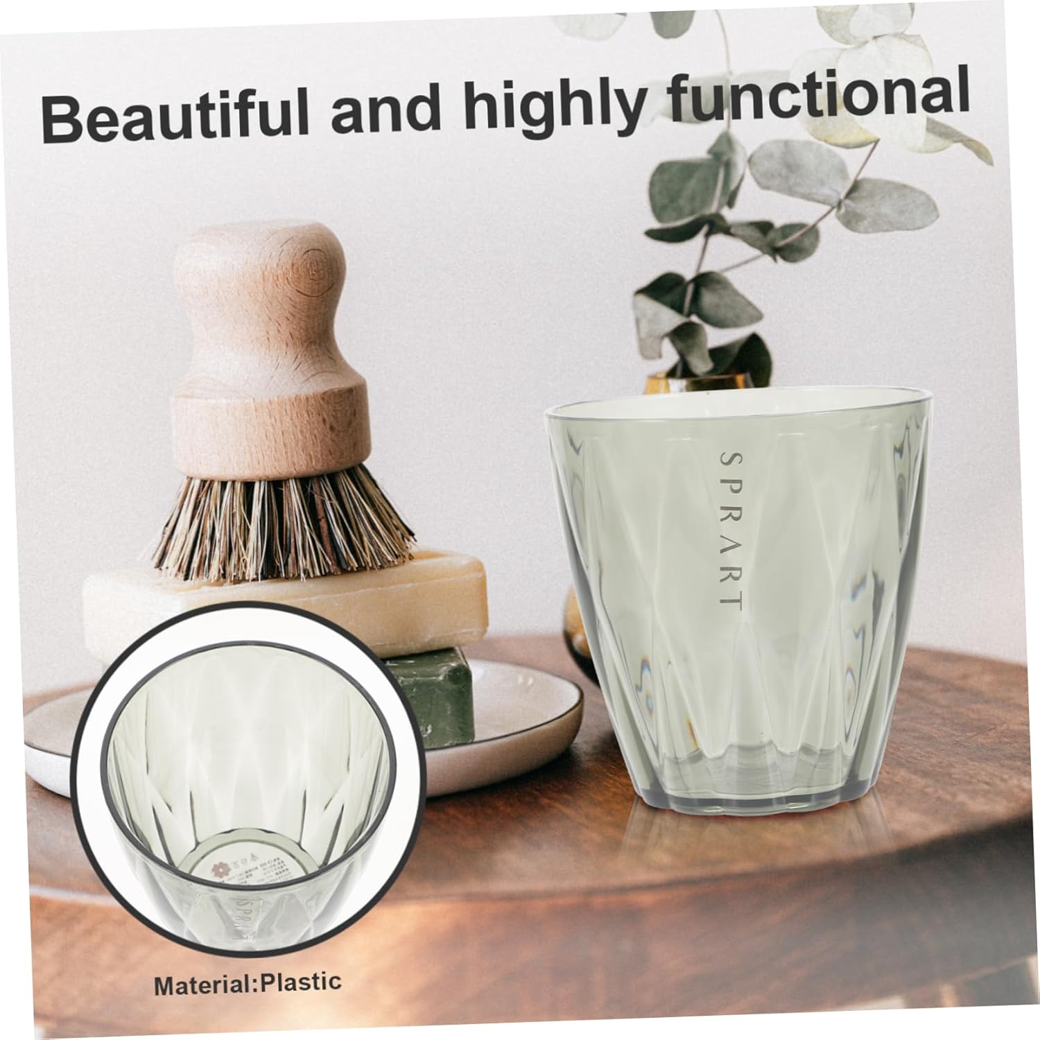 Mouthwash Tumbler Cup Travel Toothbrush Holder