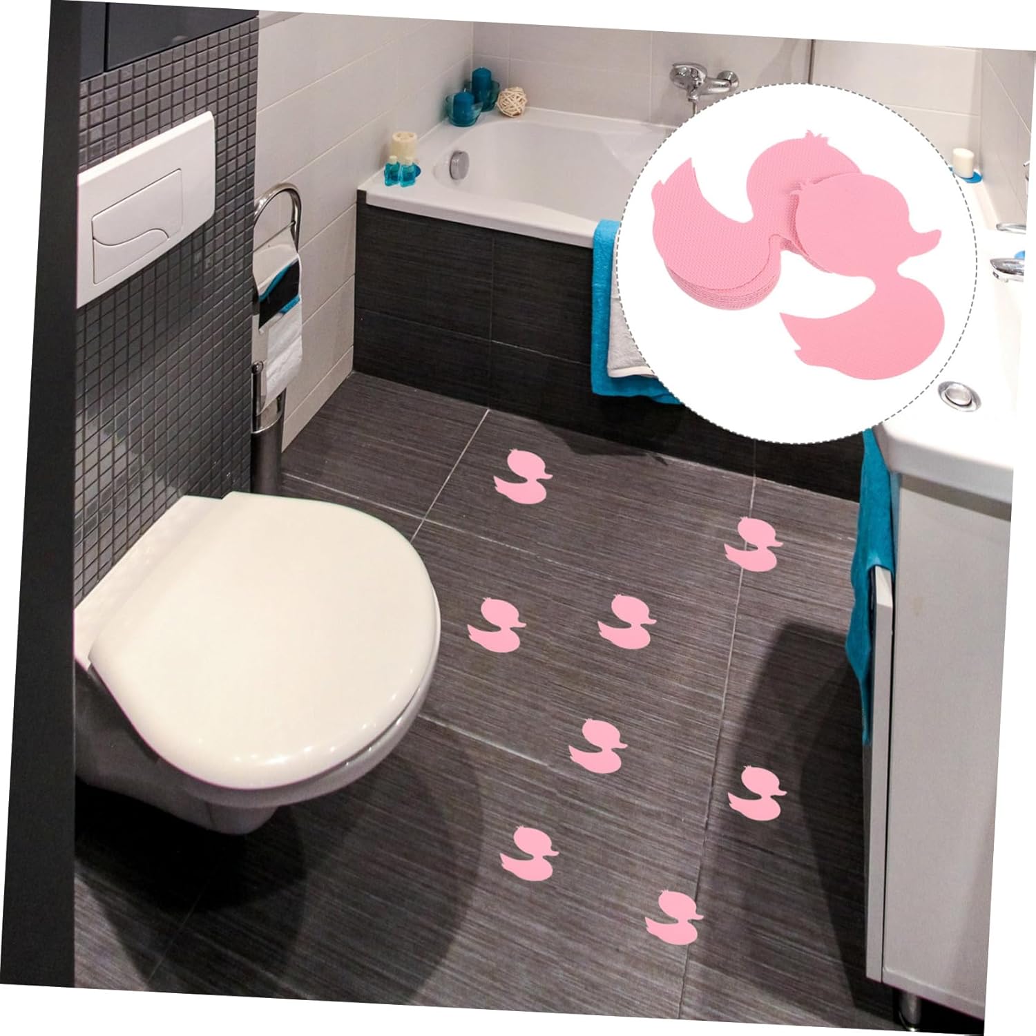 PRETYZOOM 12pcs Non-Adhesive Safety Stickers for Bath and Shower