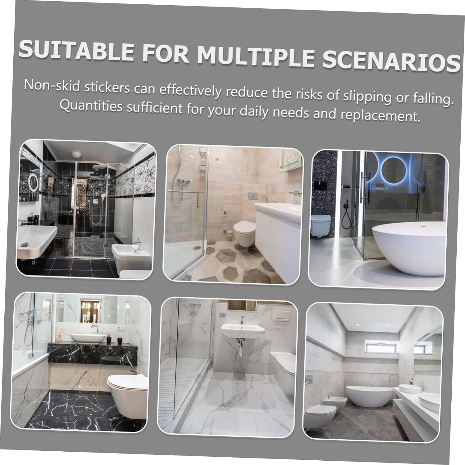 MAGICLULU 1Set Non-Slip Shower Stickers for Bathroom Safety Star Shape Design