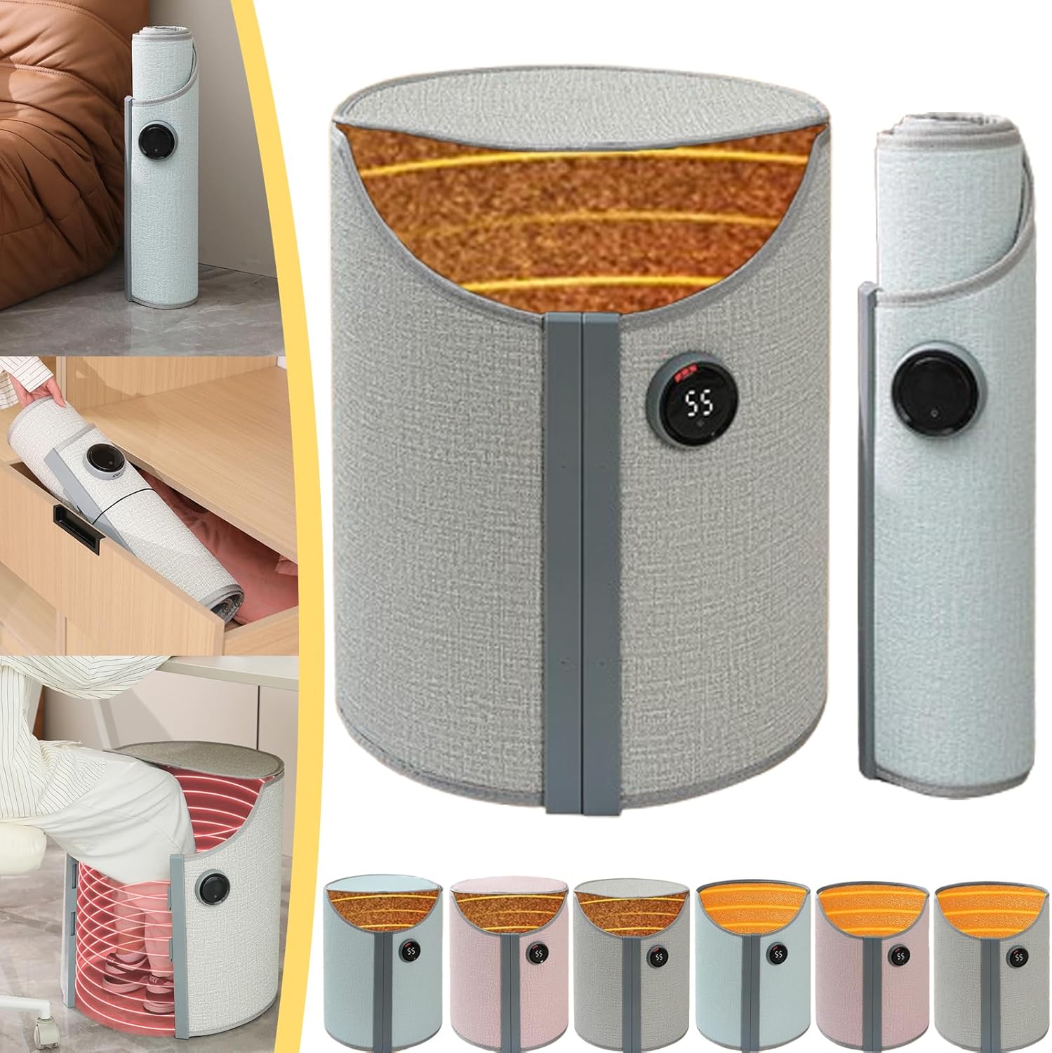 Portable Under Desk Heater With Blanket - 170W Electric