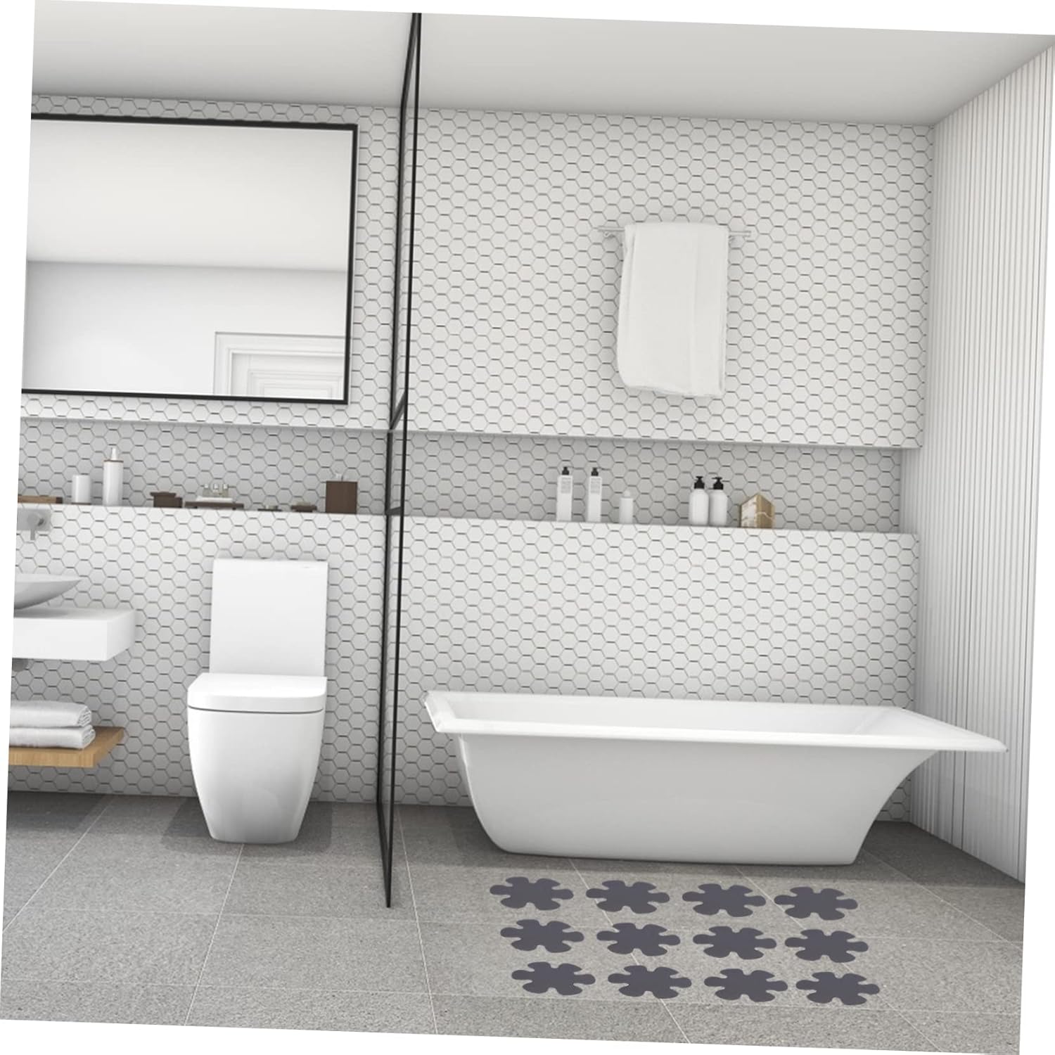 Alipis 20pcs Non-Slip Bath Tub Stickers for Smooth Floors