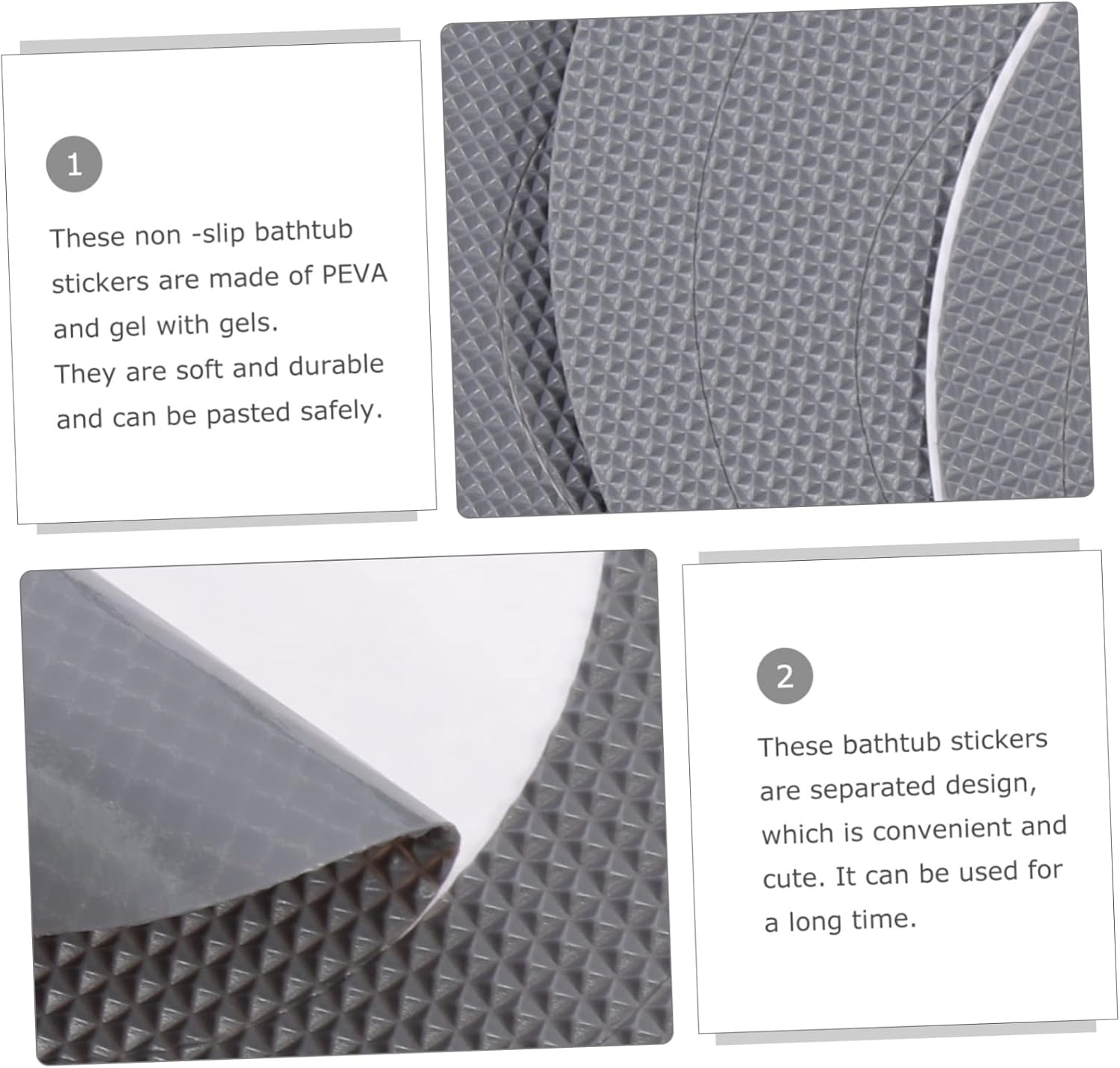 HOOTNEE Anti-Slip Bathtub Stickers 20 Sheets Waterproof