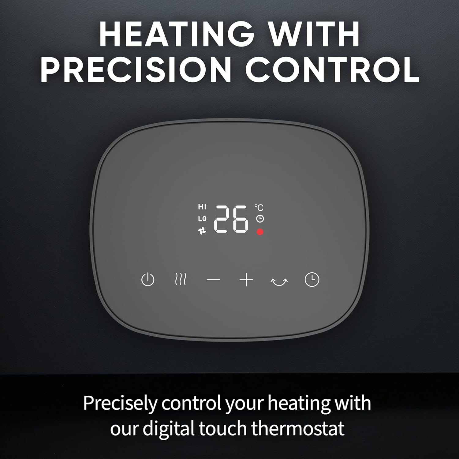 EVO Oscillating Ceramic Heater with Digital Display