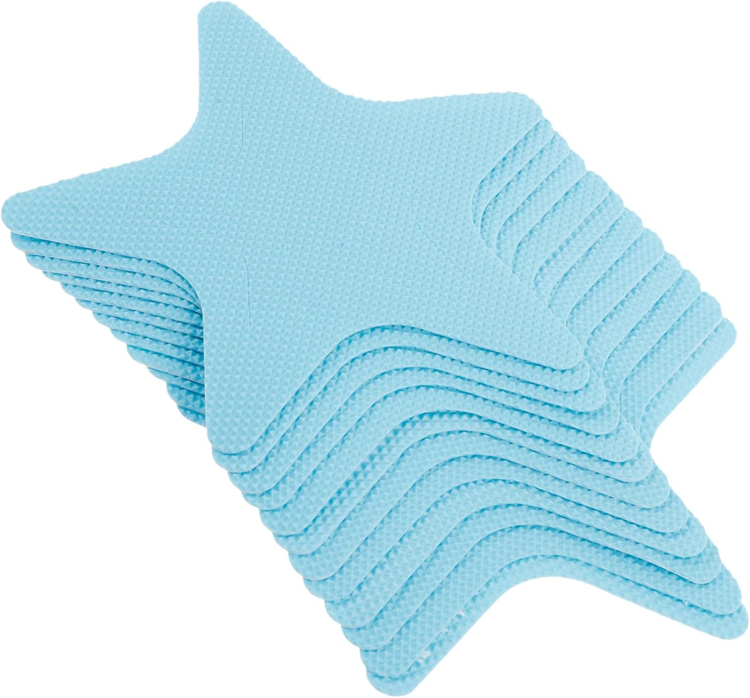 LOGOFUN 12PCS Star Non-Slip Bathtub Stickers - Blue
