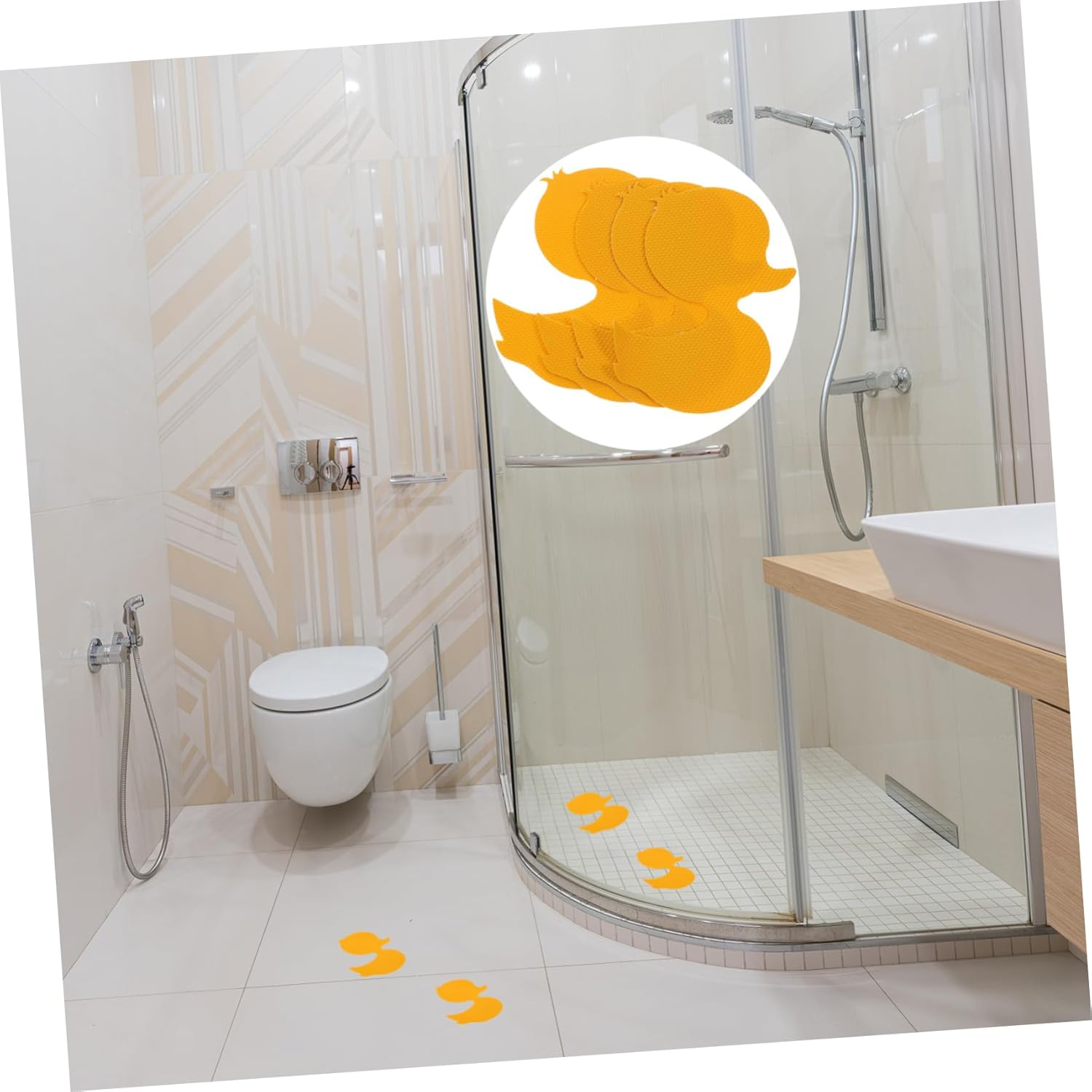 UTHCLO Anti-Slip Duck Stickers Set of 12 for Bathtub