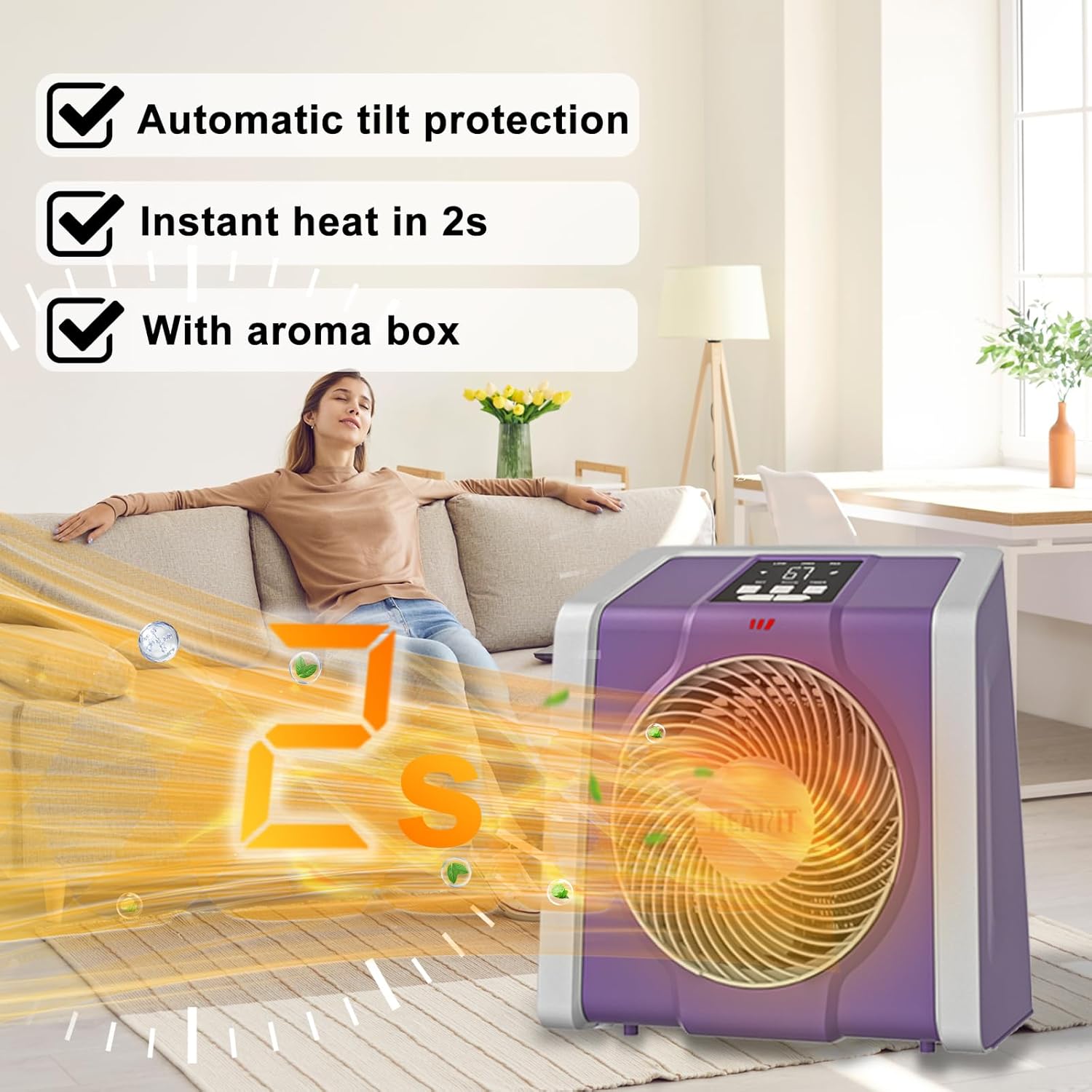 HEATIT Smart Space Heater with Remote and Thermostat 1