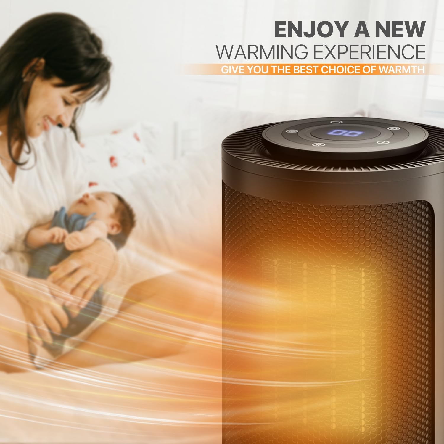 Magshion 1500W Electric Space Heater with Remote 1