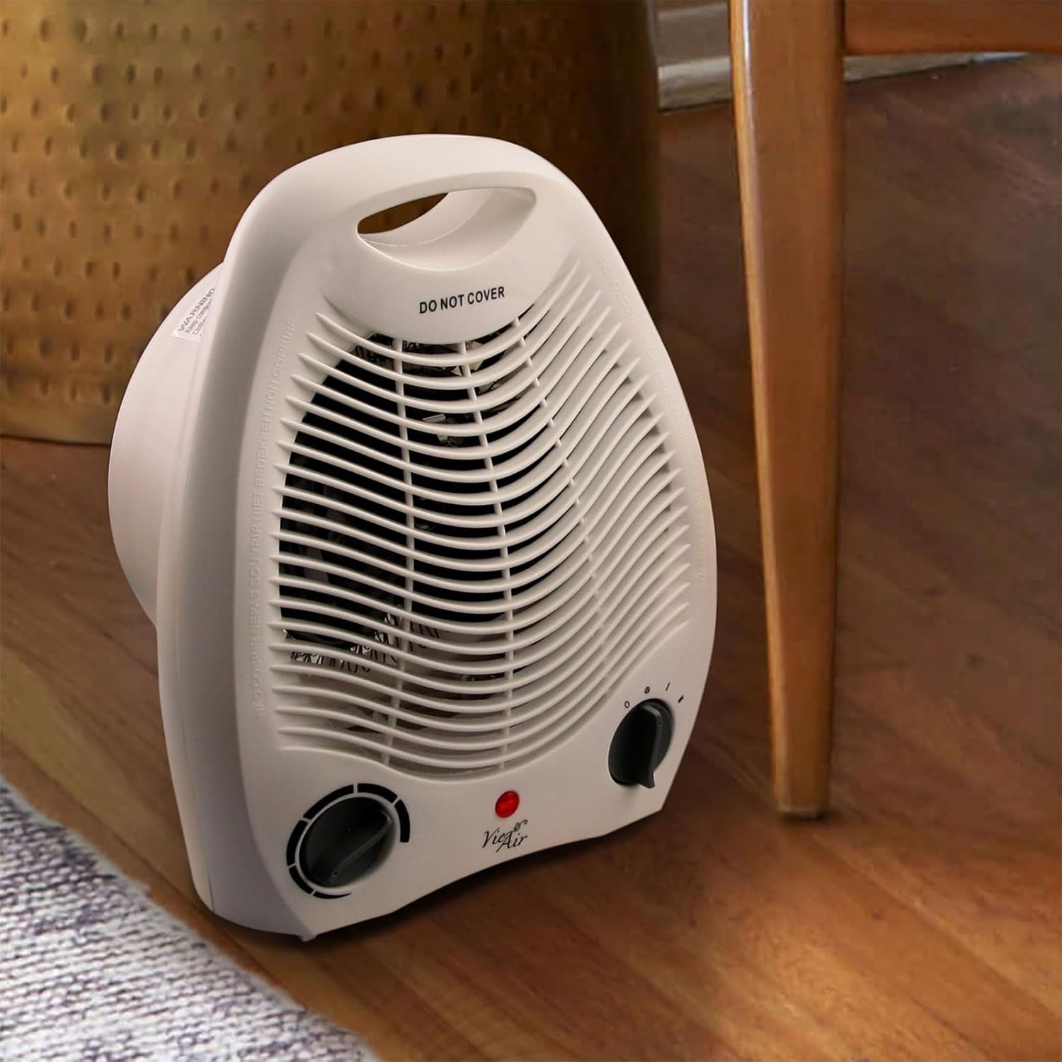 Vie Air Portable Fan Heater with 3 Settings and Safety Features