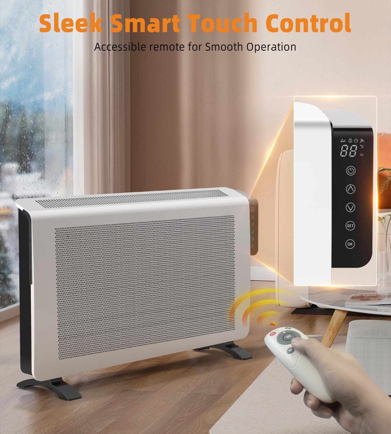 Leavesden 1500W Infrared Space Heater with Remote and Timer