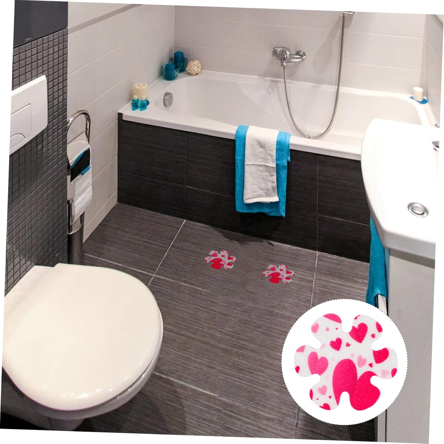 Cabilock 10pcs Non-Slip Bath Stickers for Bathtubs Showers Pools Stairs