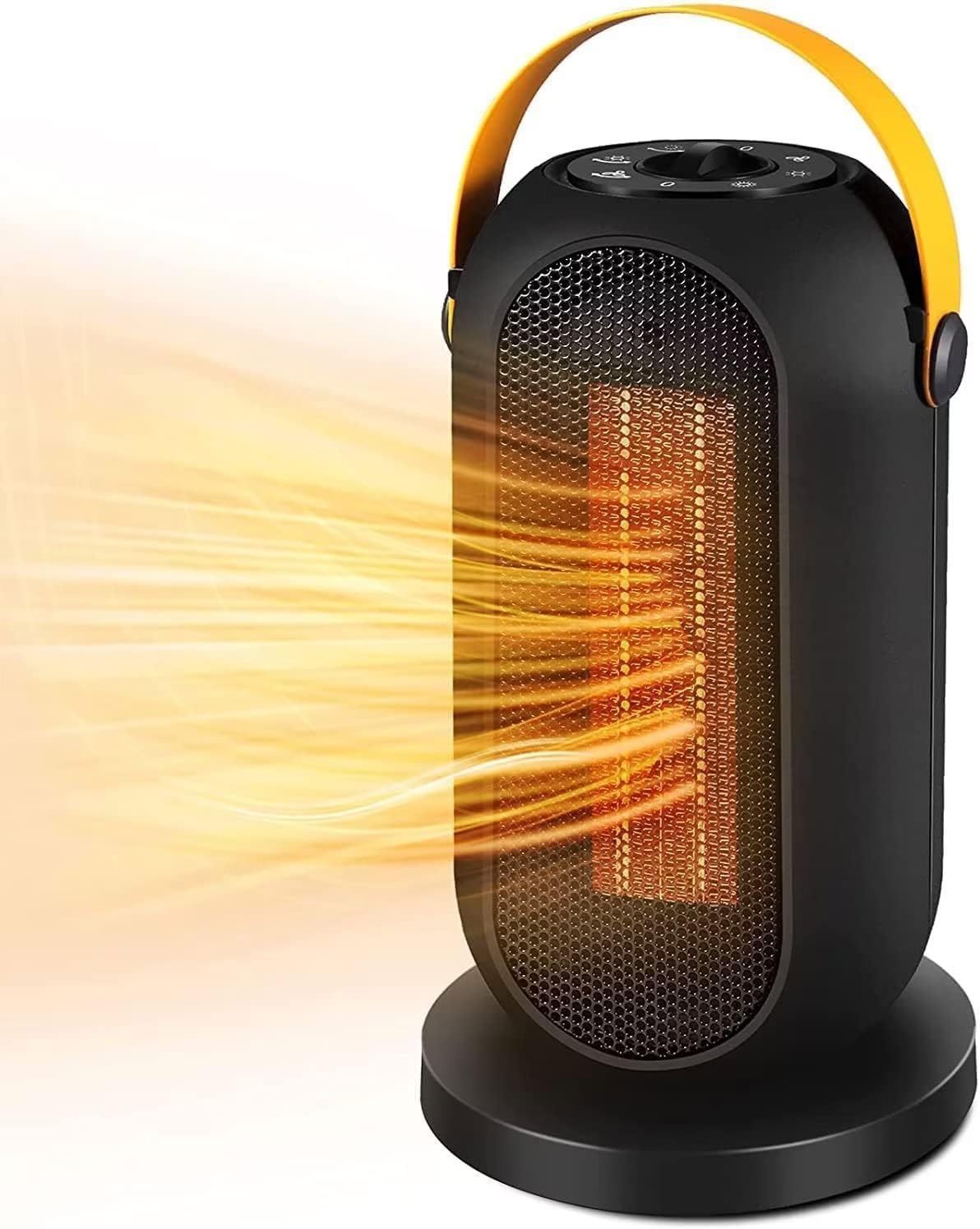 ZKK PTC Fan Heater 1400W Silent Fast Heat for Office Bedroom