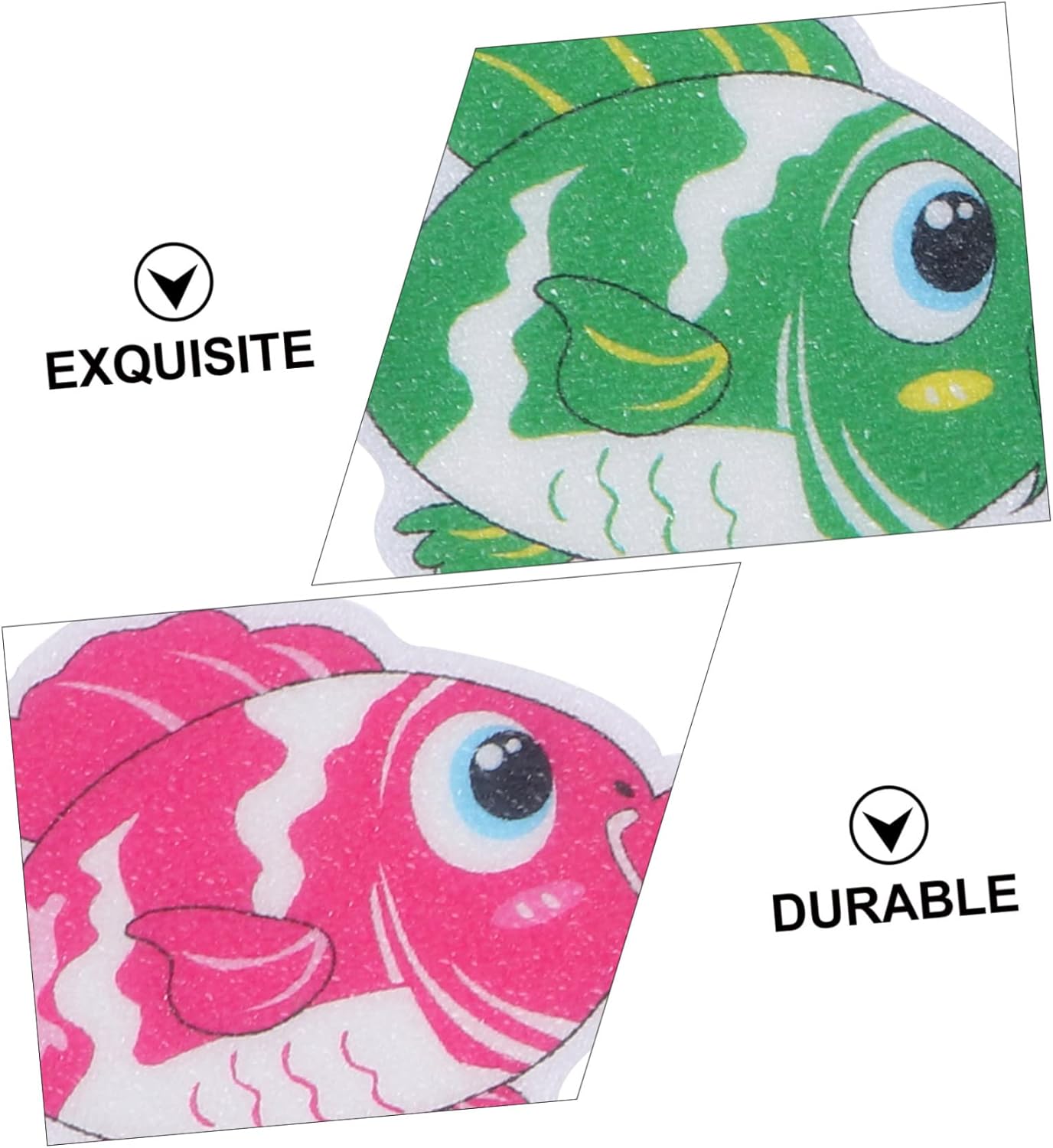 Ciieeo 6 Pack Fish Design Anti-Slip Stickers for Bathtub and Shower