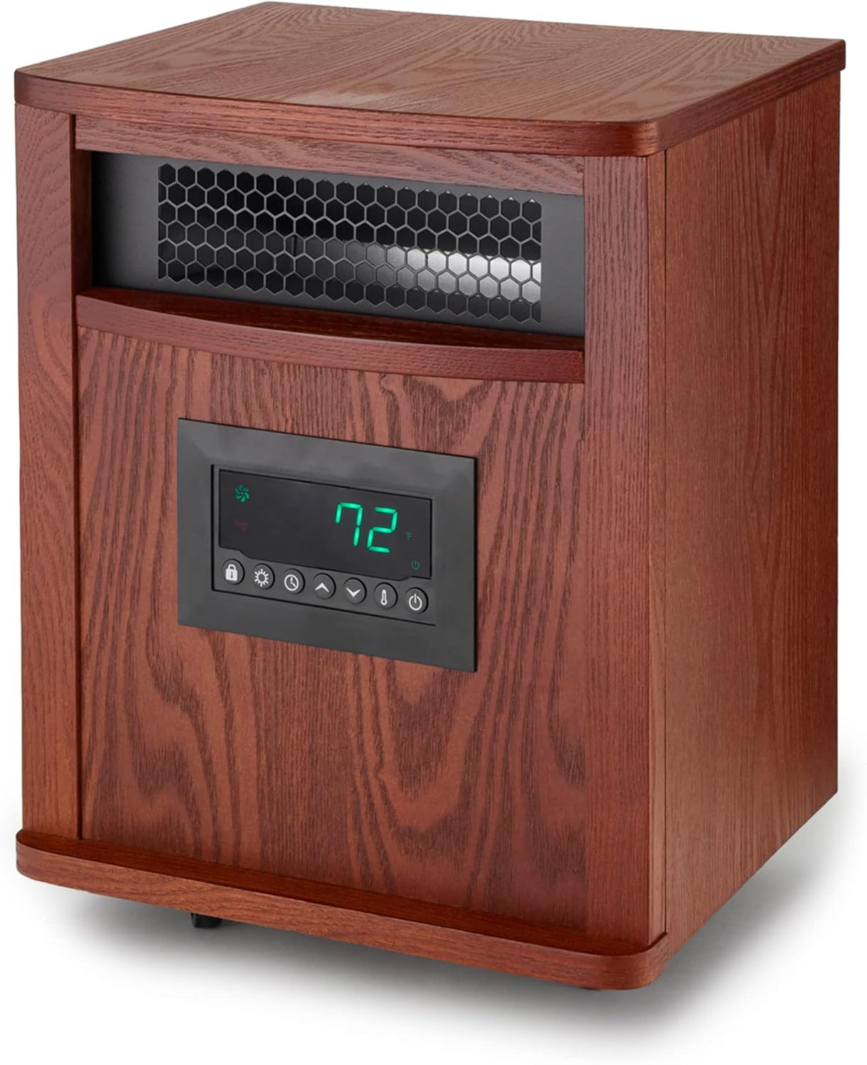 Lifesmart 1500W Infrared Space Heater with 6 Elements Remote Casters Brown 3 Pack