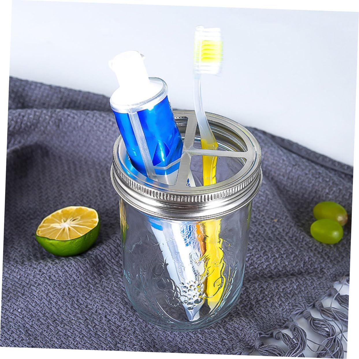 Cabilock 5Pcs Jar Brush Holder Lid Insert